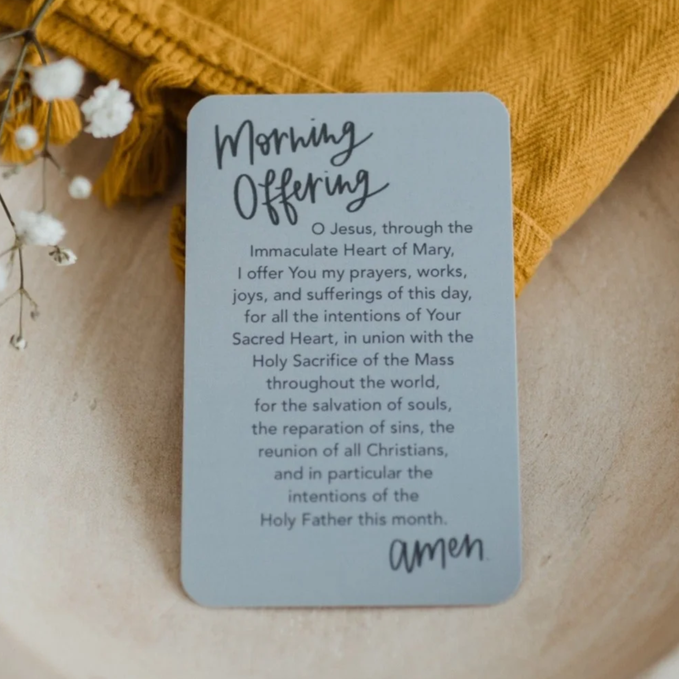 ‘Morning Offering’ Prayer Card
