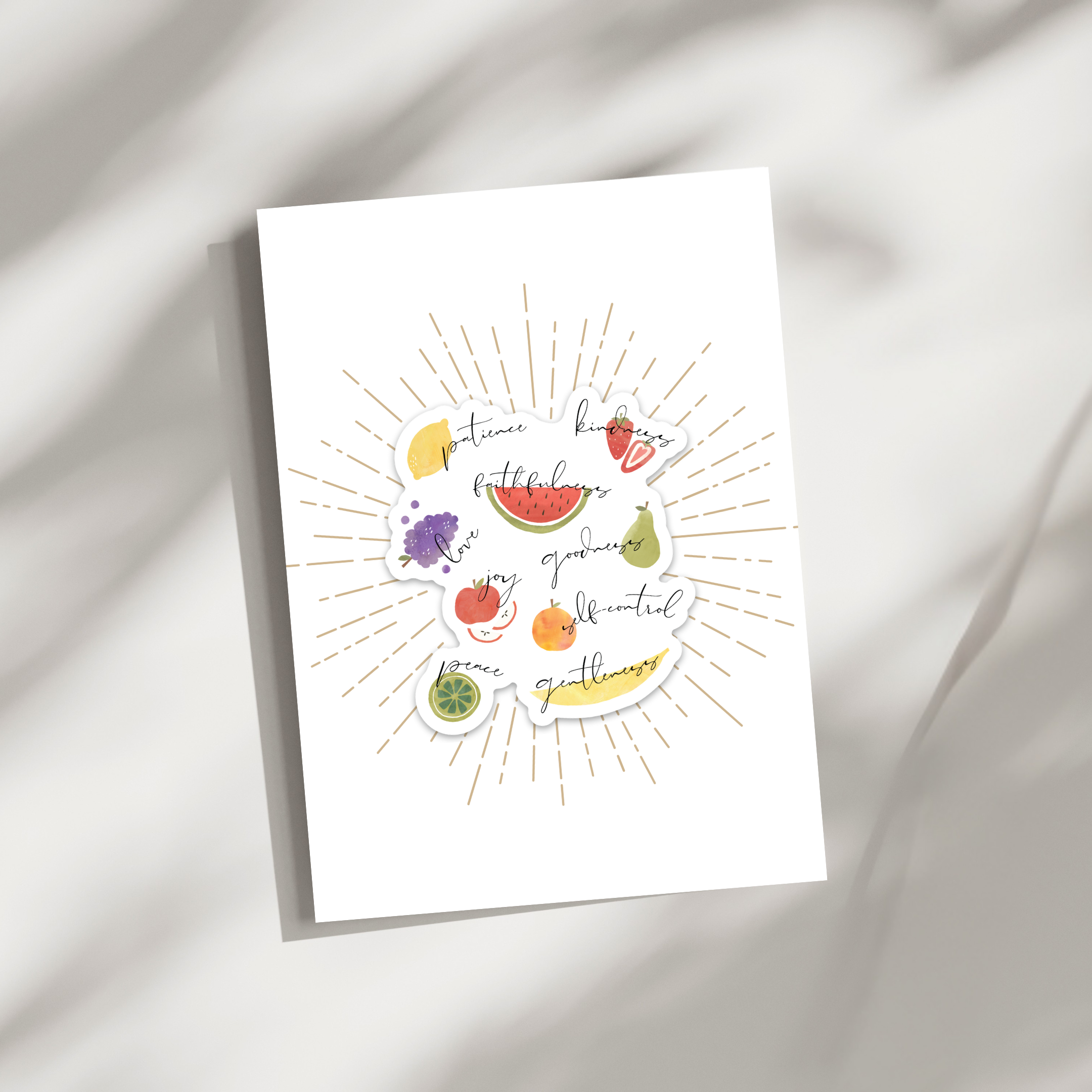 ‘Fruit of the Spirit' Sticker Card