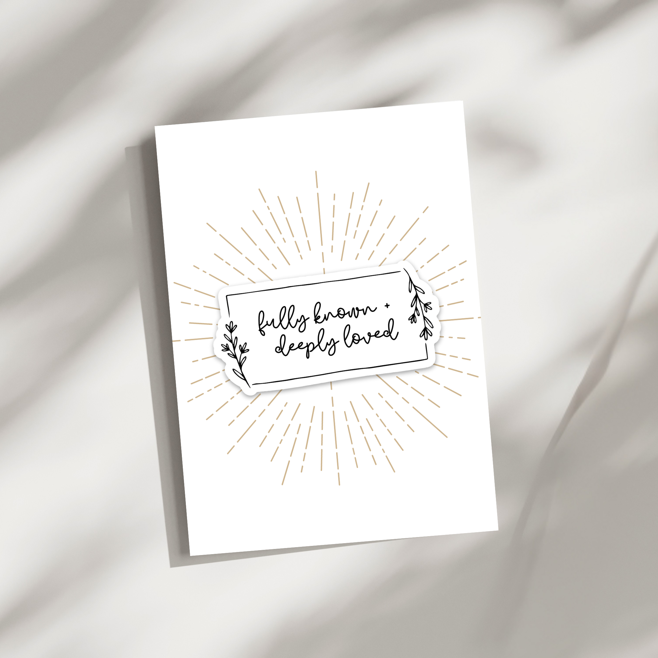 'Fully Known + Deeply Loved' Sticker Card