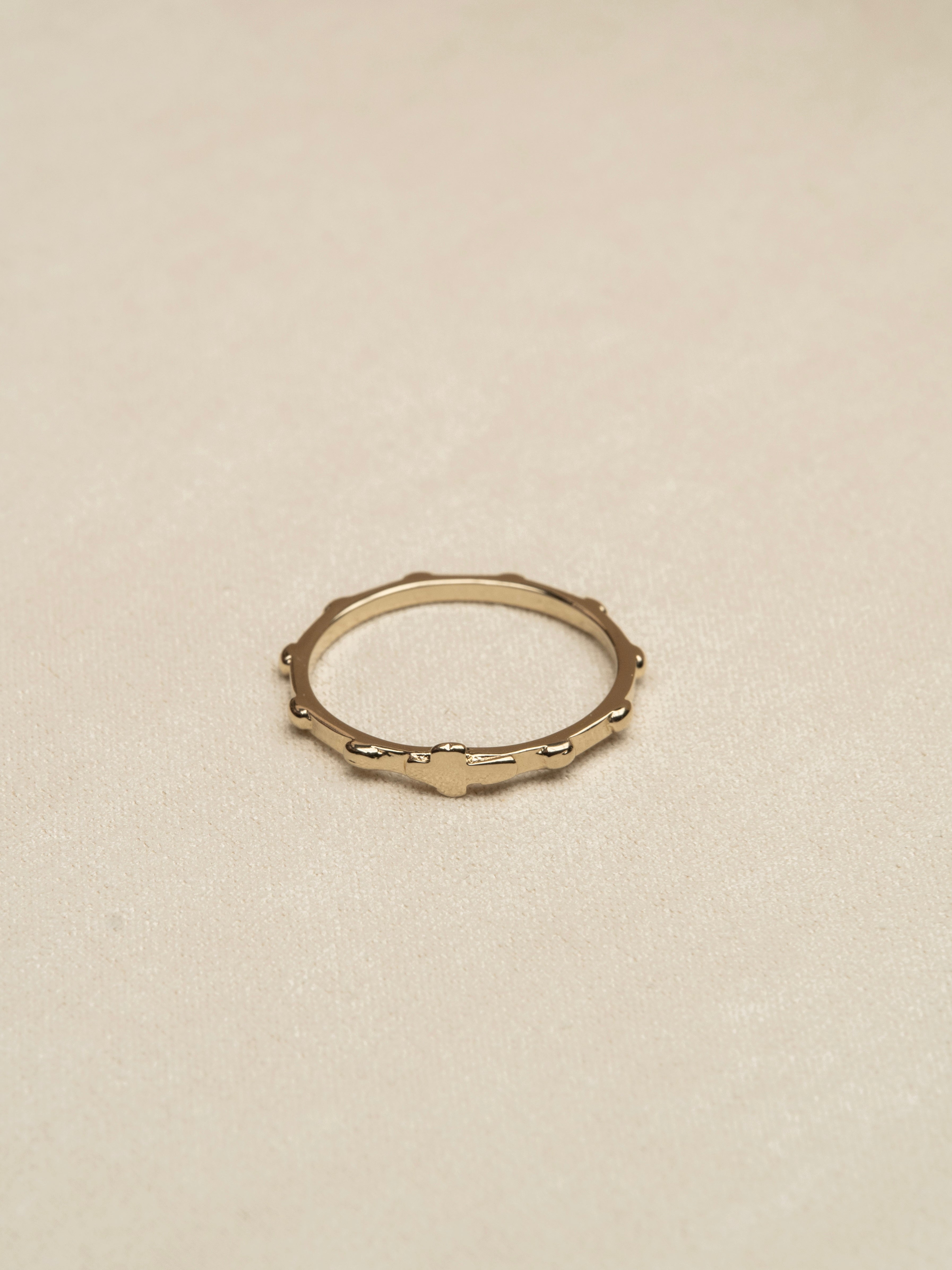 Minimalist Rosary Ring // 18k Gold-Filled