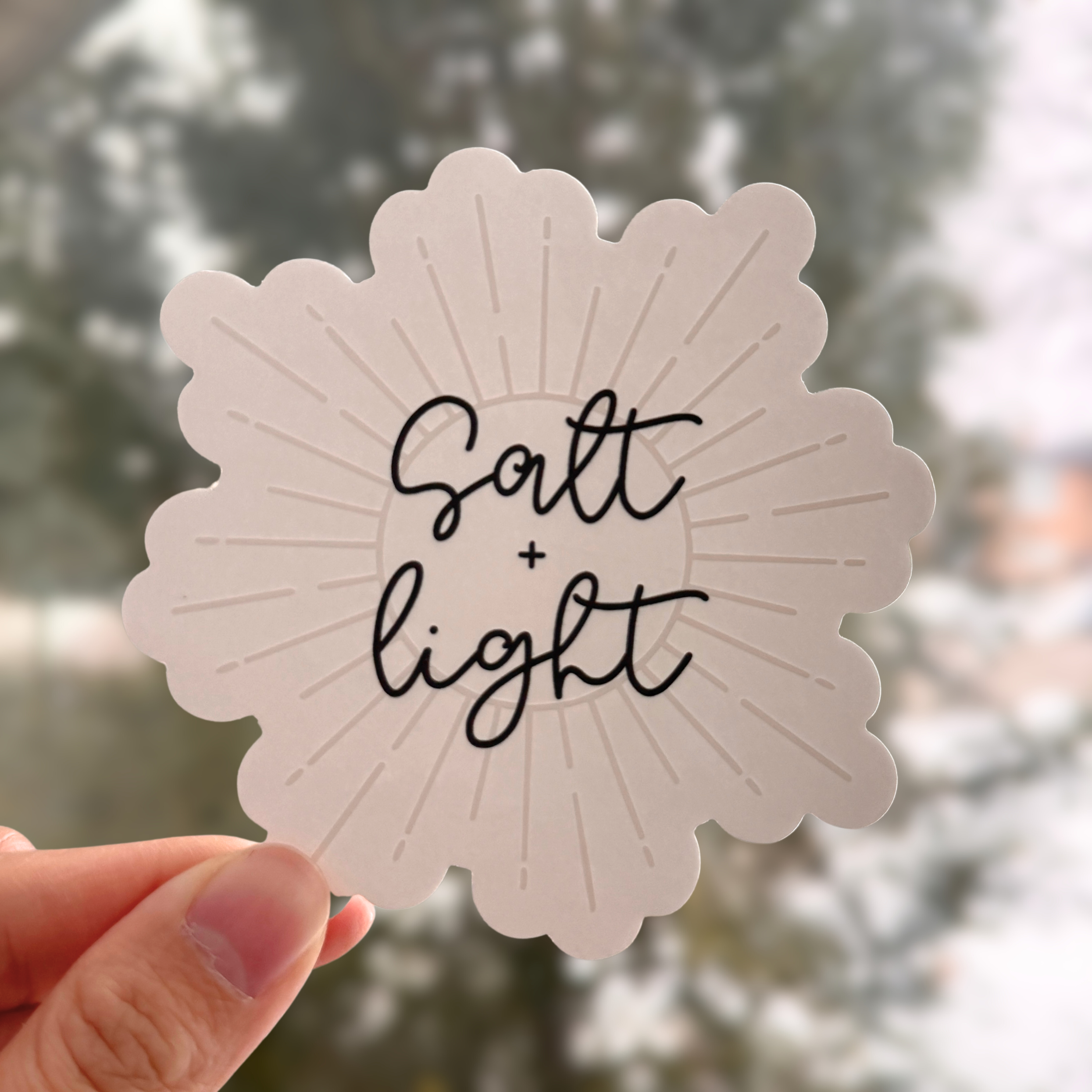 'Salt + Light' Suncatcher Sticker