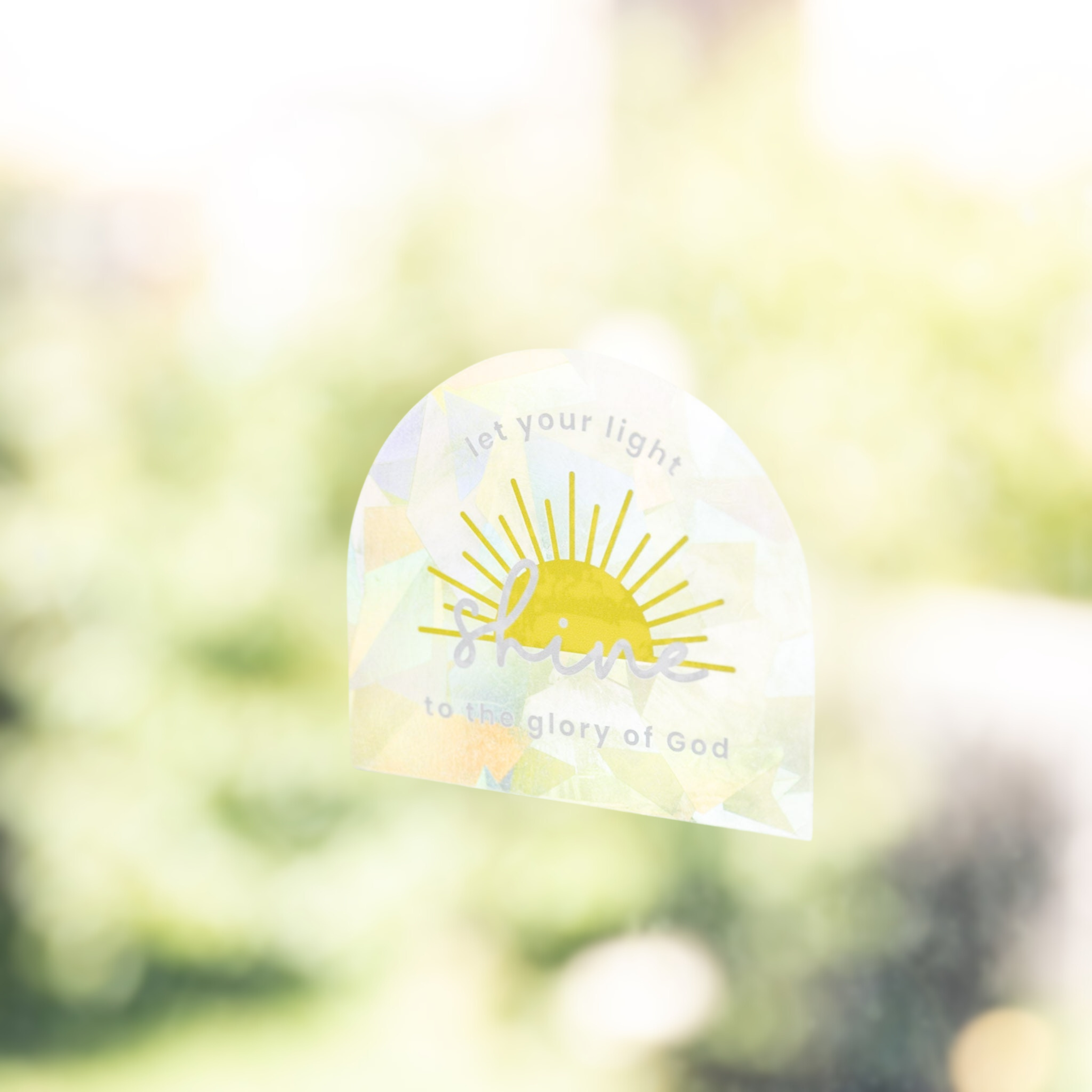 'Let Your Light Shine' Suncatcher Sticker