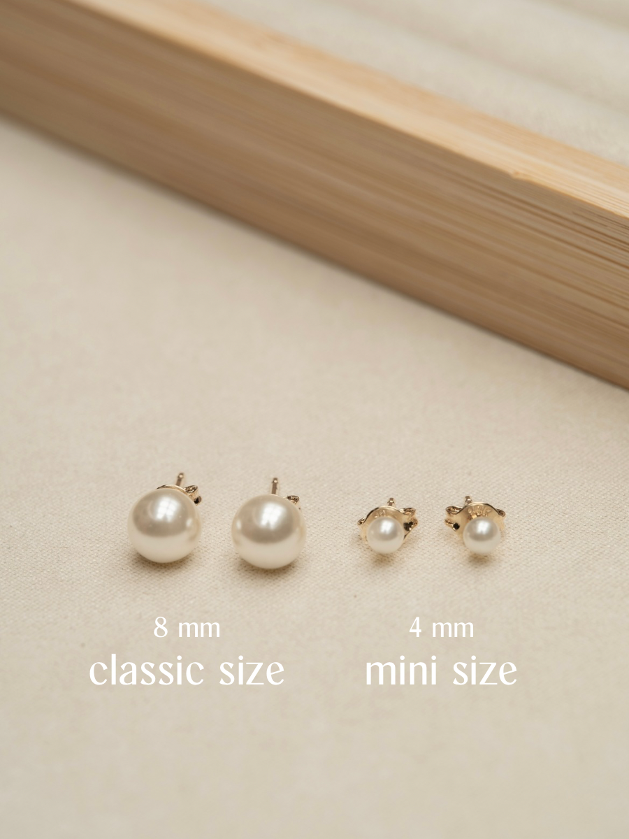 Classic Pearl Earrings // 18k Gold-Filled