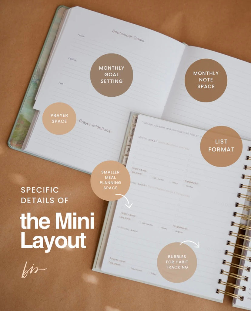 BIS Catholic Calendar Year Liturgical Planner // MINI LAYOUT