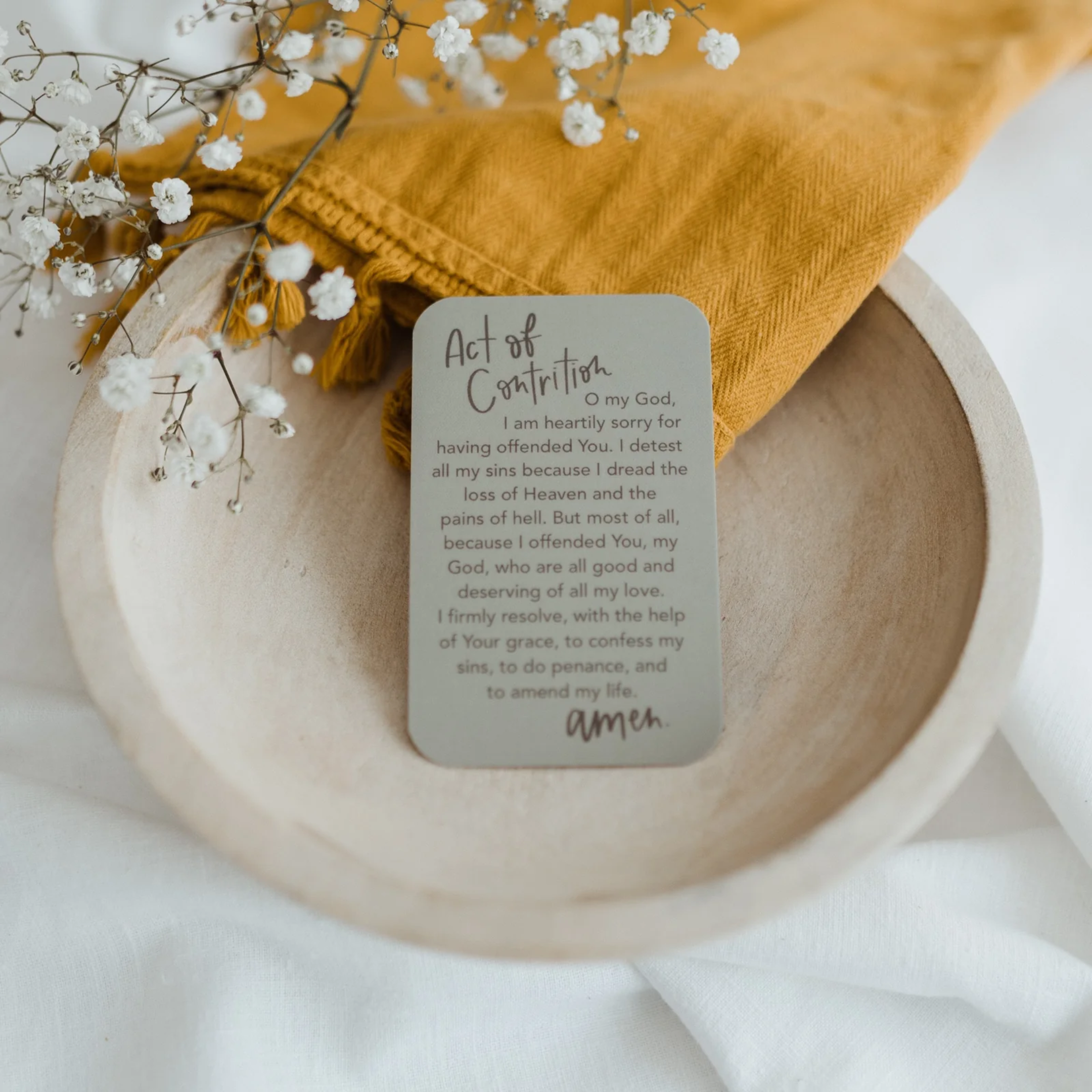 ‘Act of Contrition’ Prayer Card