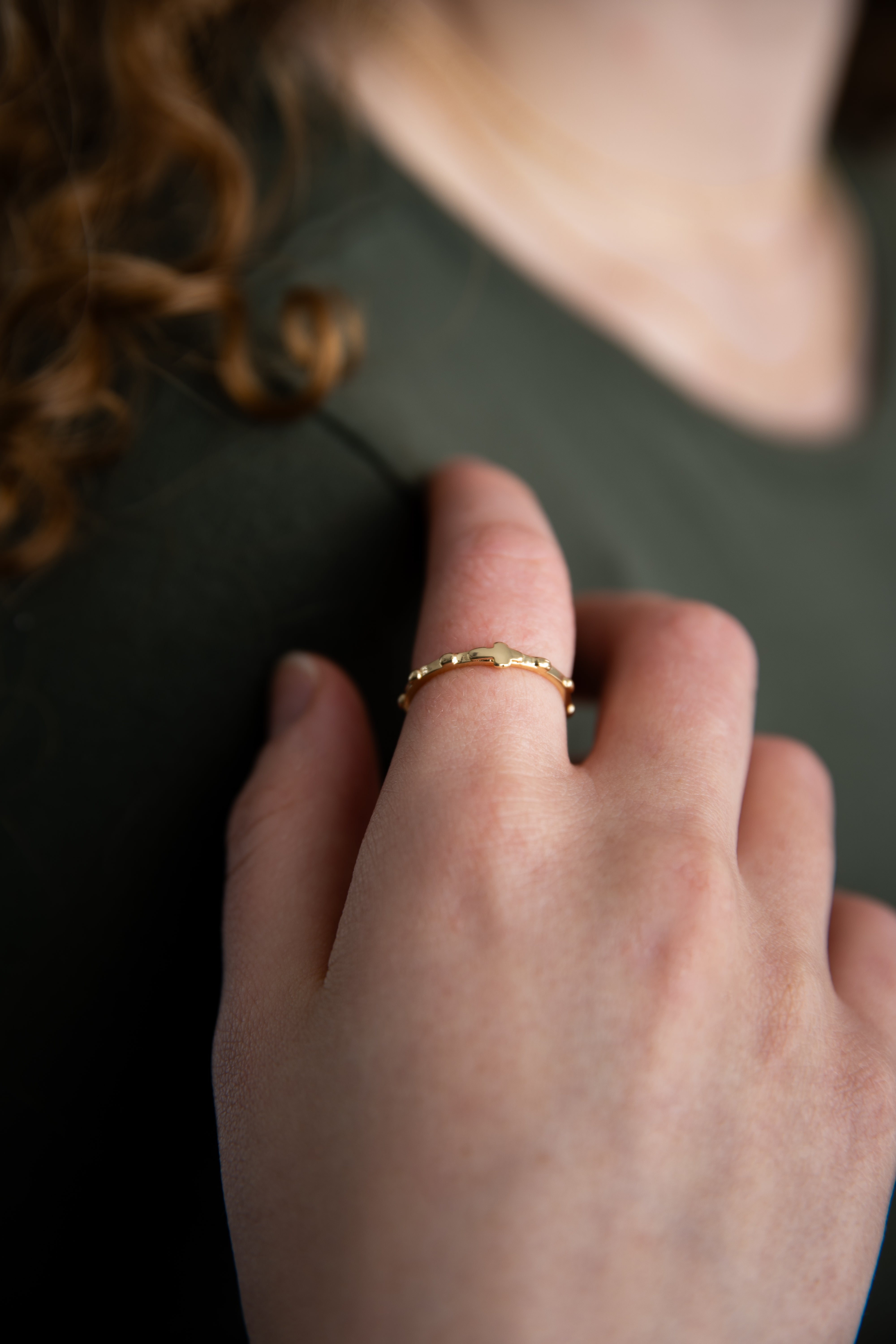Minimalist Rosary Ring // 18k Gold-Filled