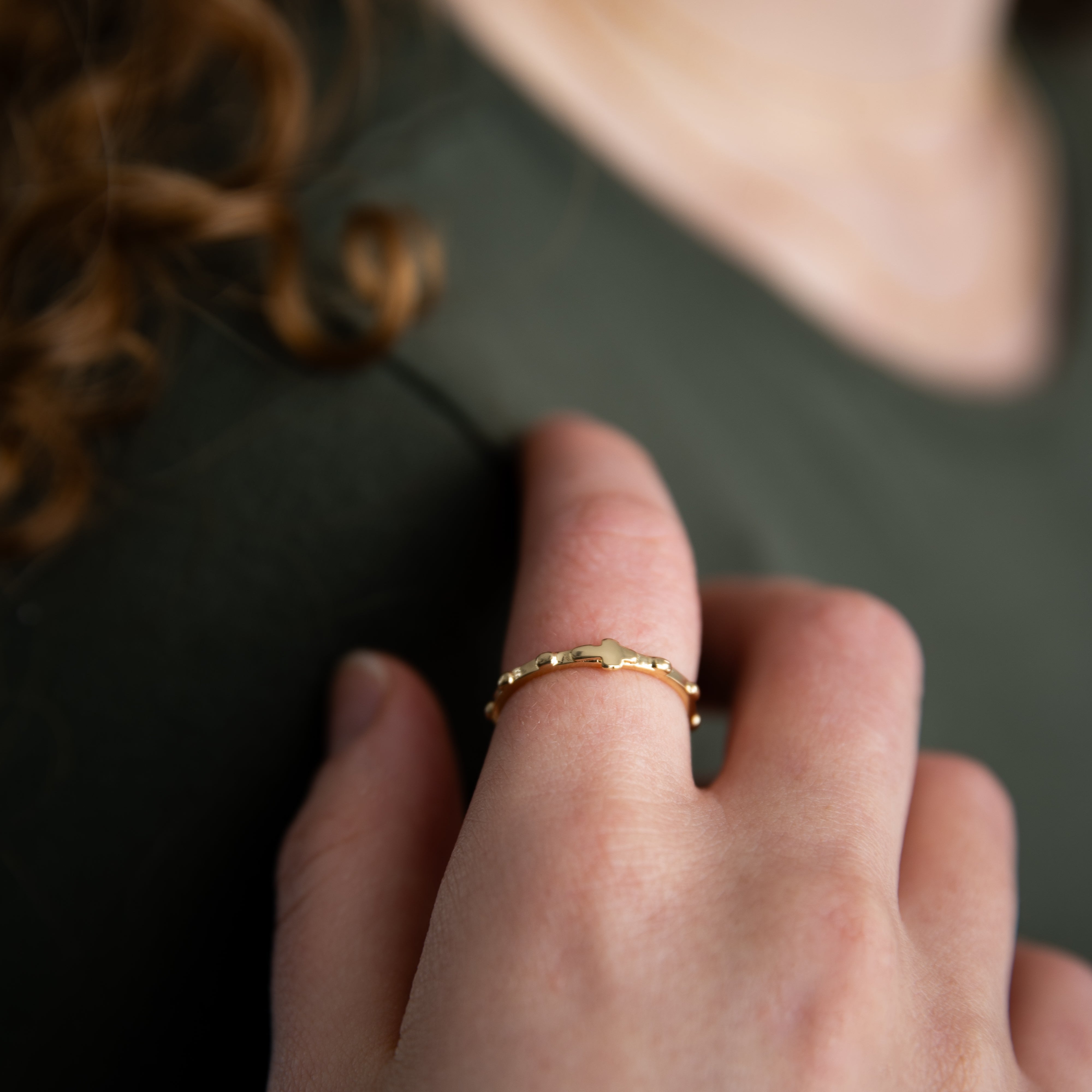 Minimalist Rosary Ring // 18k Gold-Filled