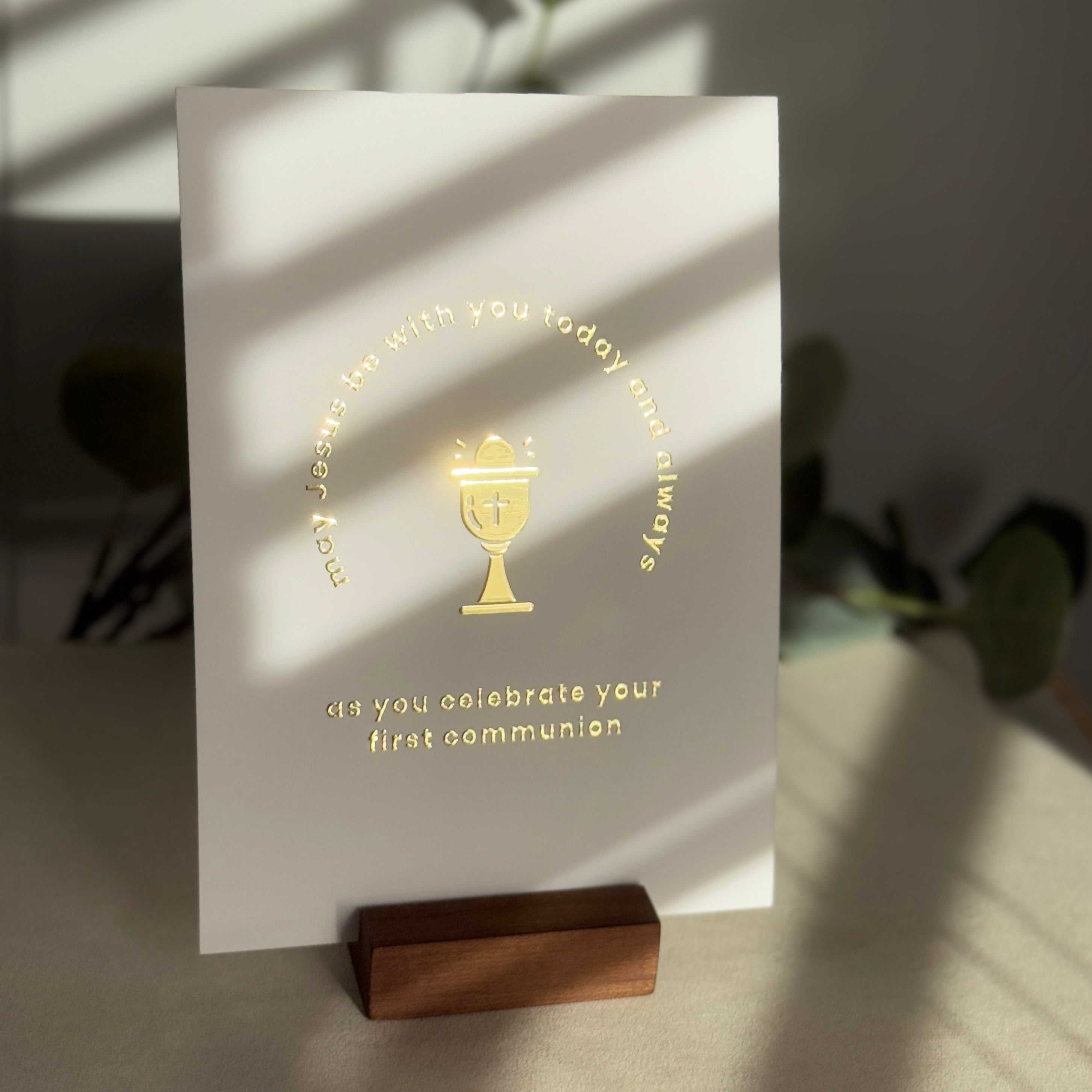 ‘Your First Communion’ 2-in-1 Gold-Foil Print and Greeting Card
