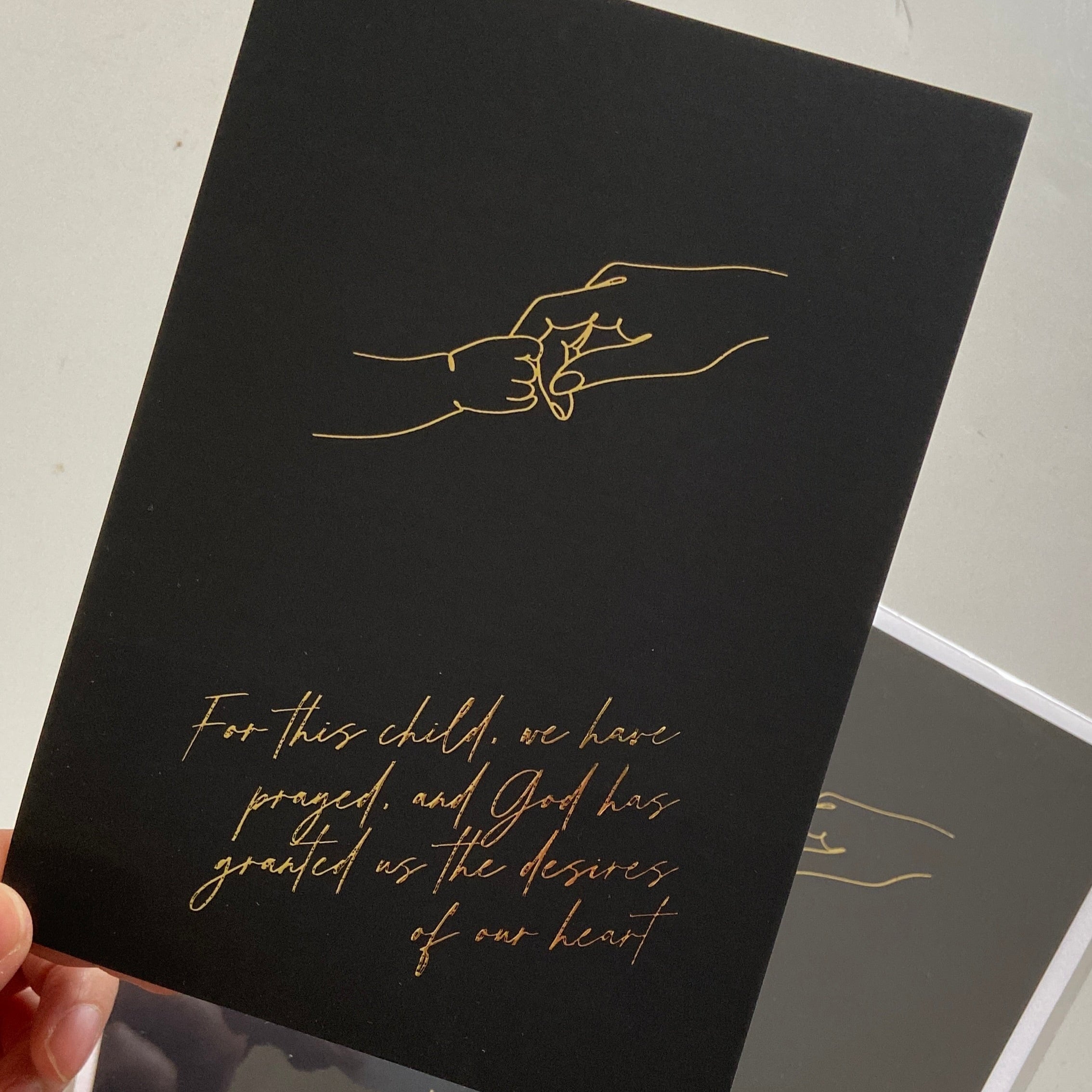 *WAREHOUSE SALE* ‘For This Child’ 2-in-1 Gold Foil Print and Greeting Card by MCG