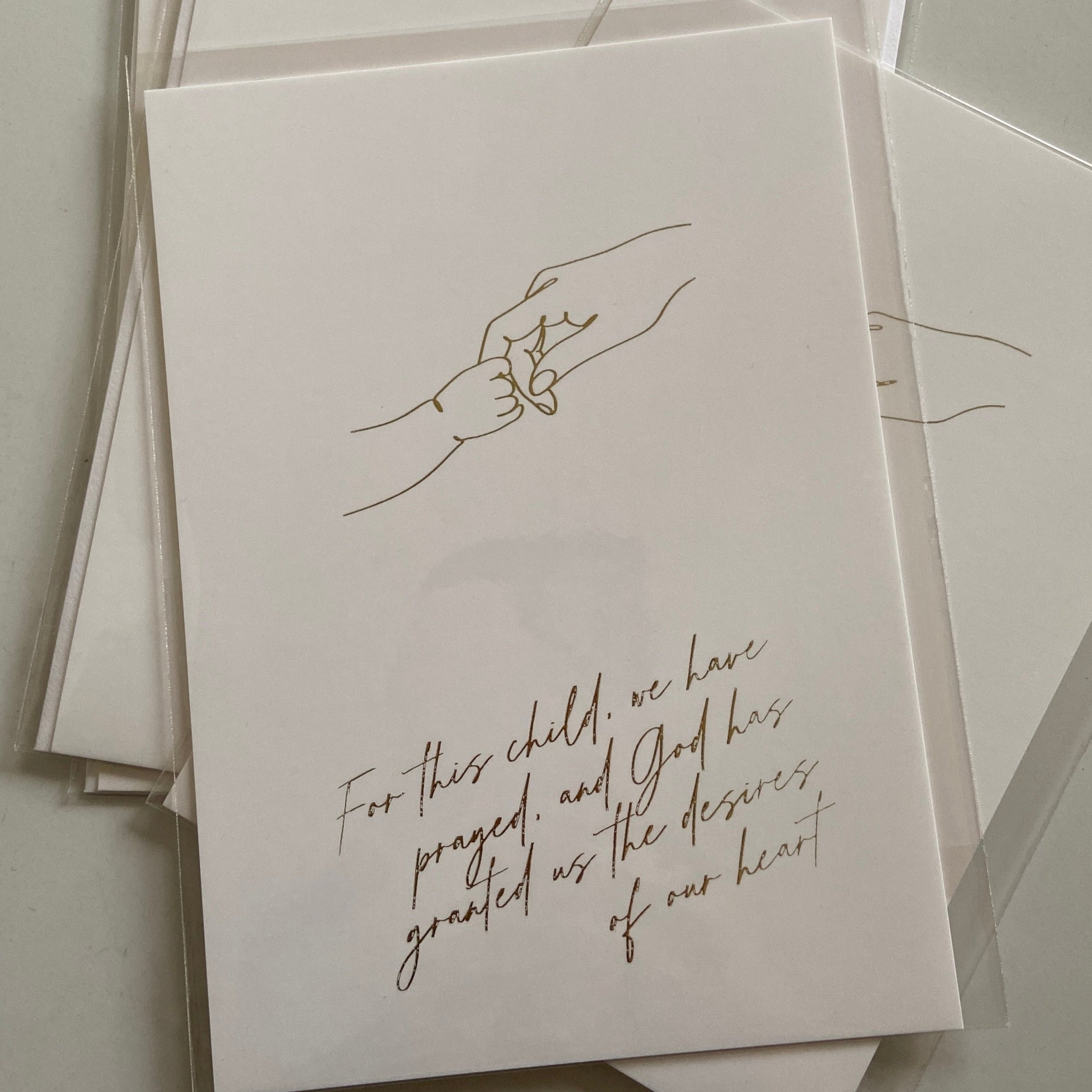 *WAREHOUSE SALE* ‘For This Child’ 2-in-1 Gold Foil Print and Greeting Card by MCG