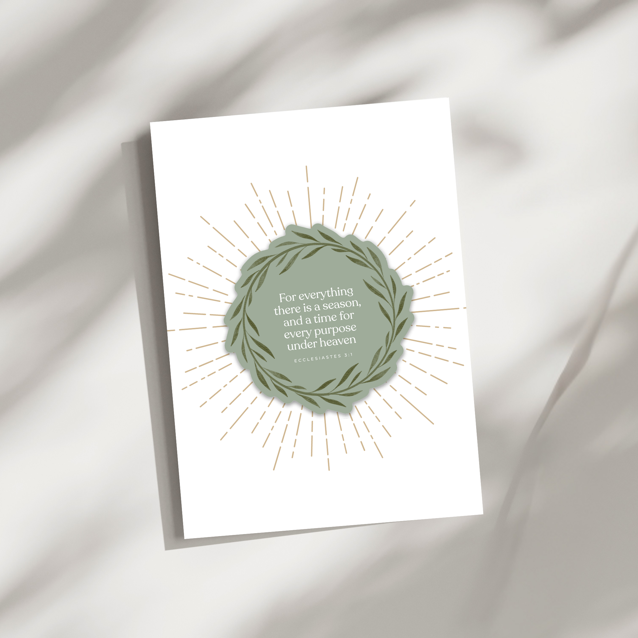 'For Everything There Is A Season' Sticker Card