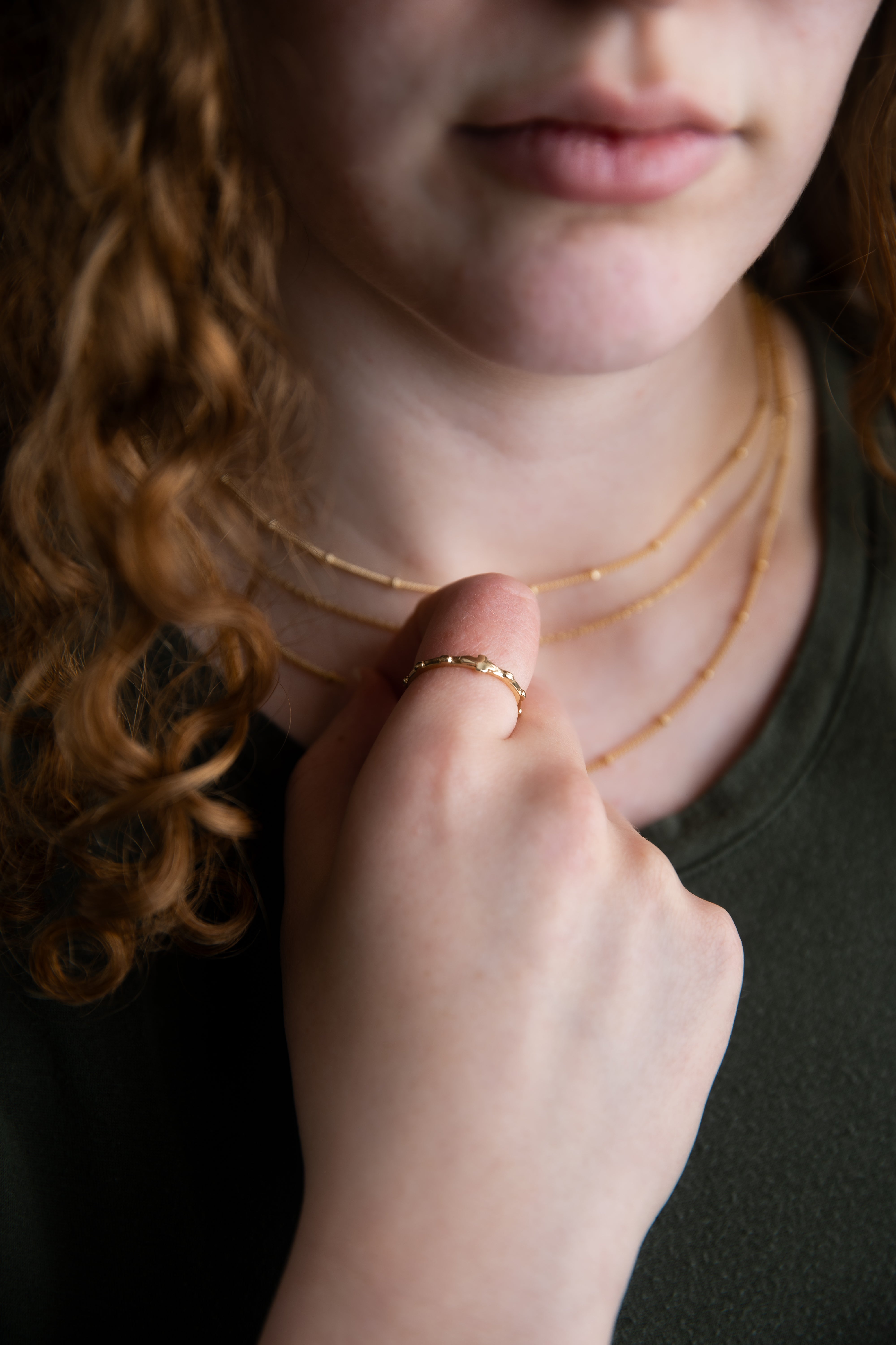 Minimalist Rosary Ring // 18k Gold-Filled