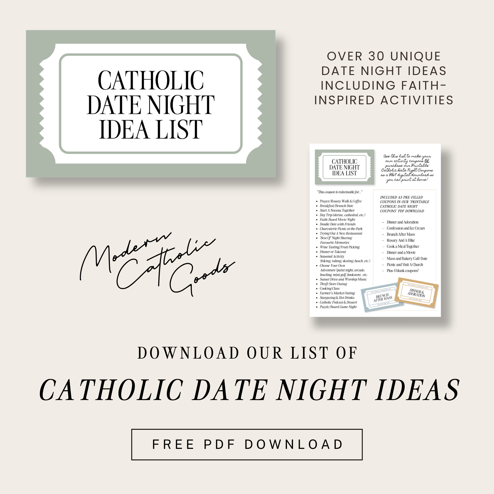 *FREE* Catholic Date Night Ideas List (PDF Download)