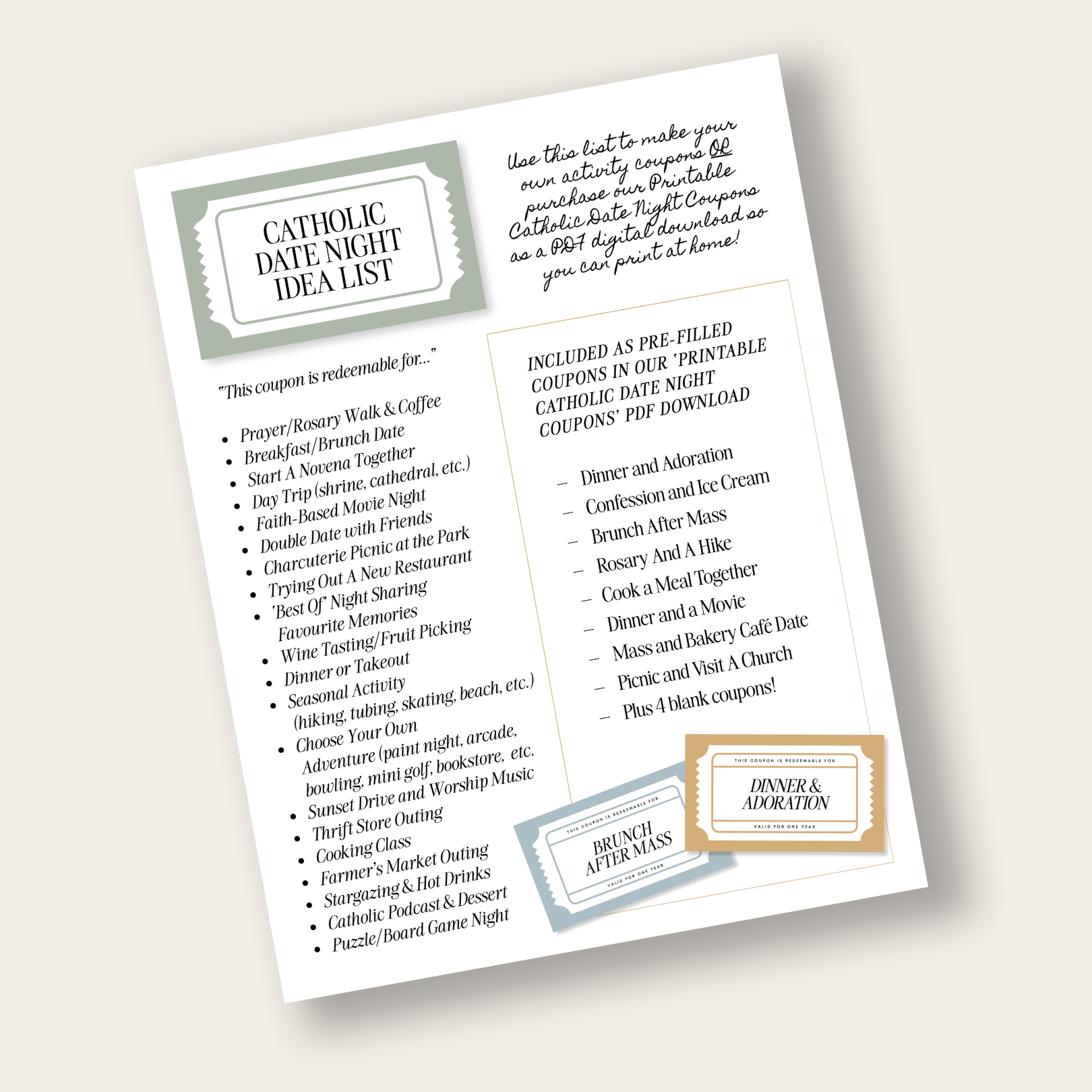 *FREE* Catholic Date Night Ideas List (PDF Download)