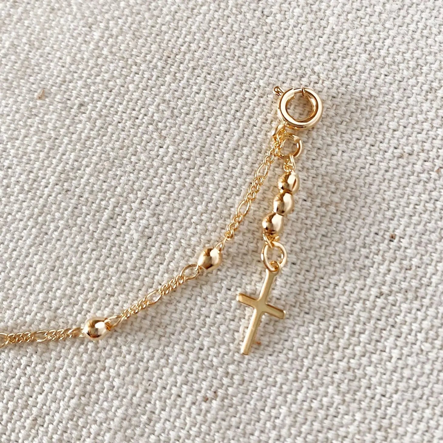 Minimalist Rosary Bracelet // 18k Gold-Filled