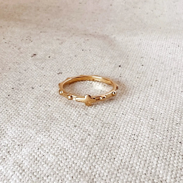 Minimalist Rosary Ring // 18k Gold-Filled