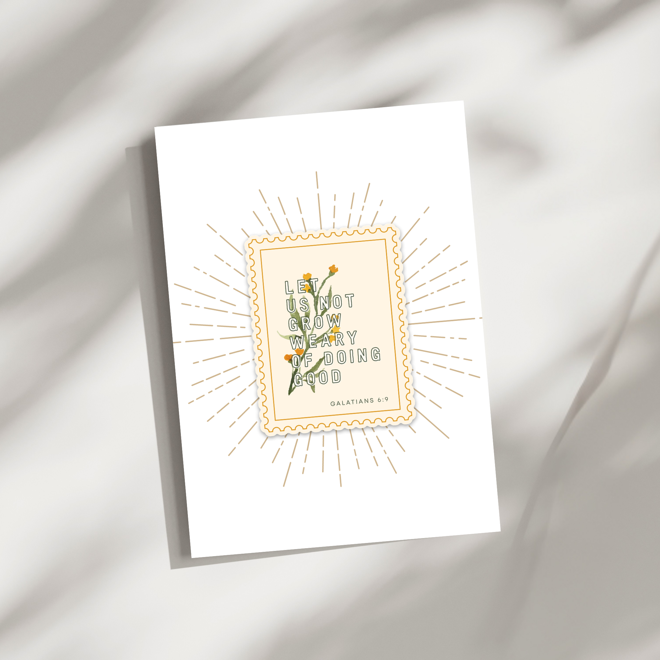 ‘Let Us Not Grow Weary’ Sticker Card