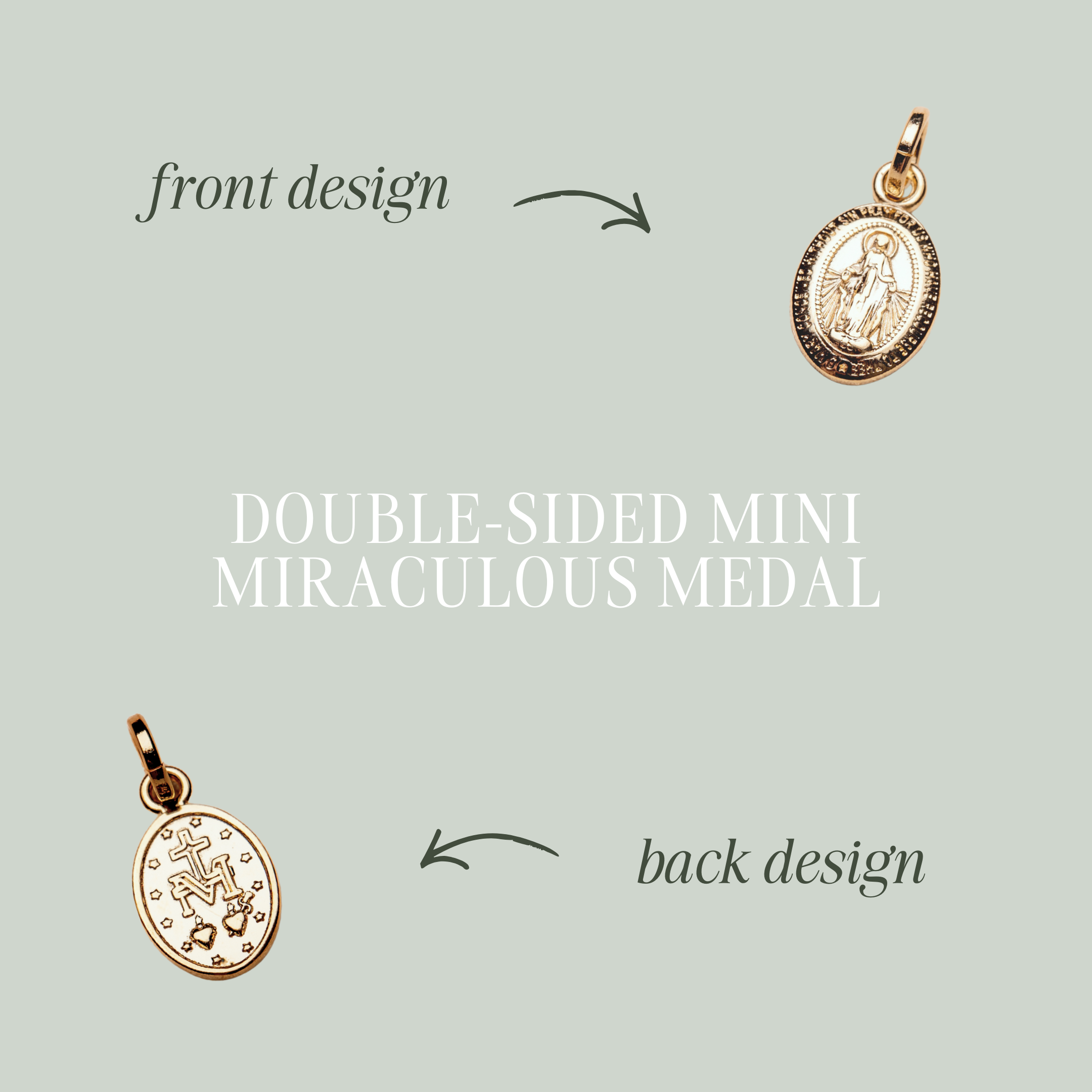 18k Gold-Filled Mini Miraculous Medal (Pendant Only)