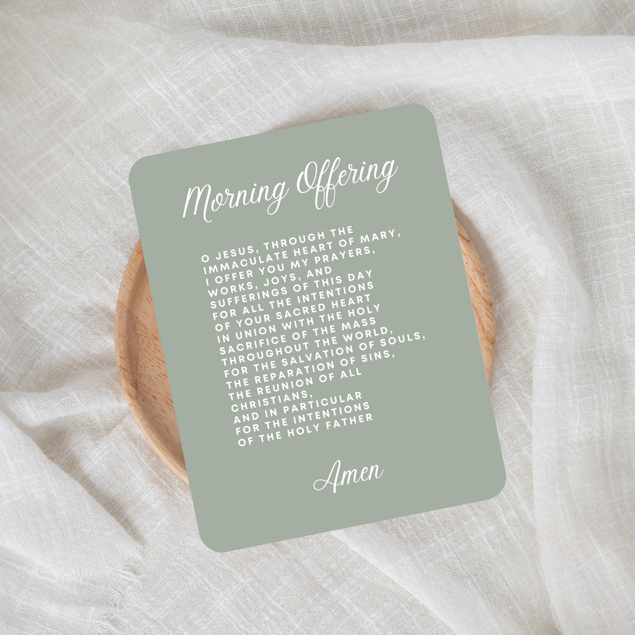 'Morning and Night' Prayer Card