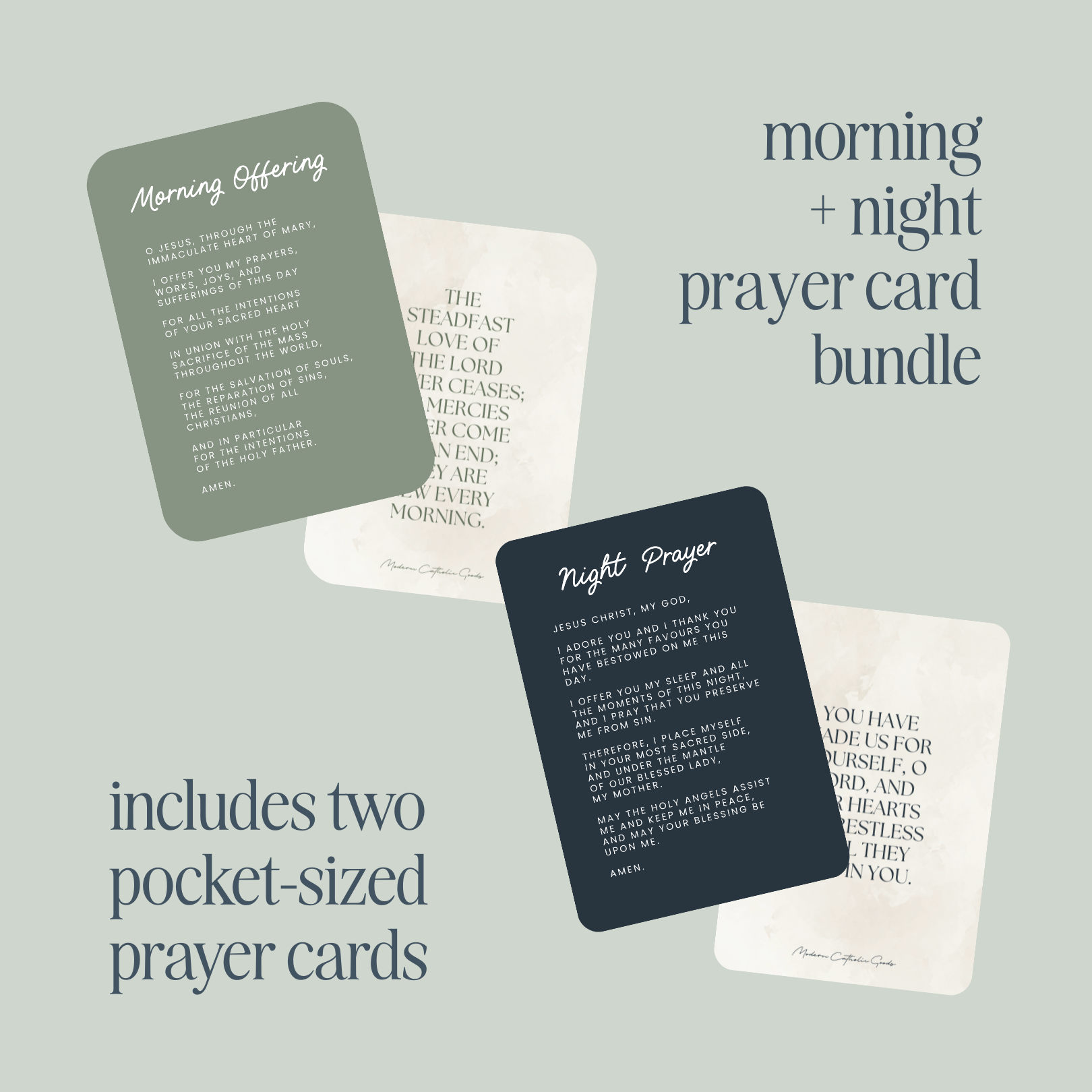 Morning + Night Prayer Card Bundle