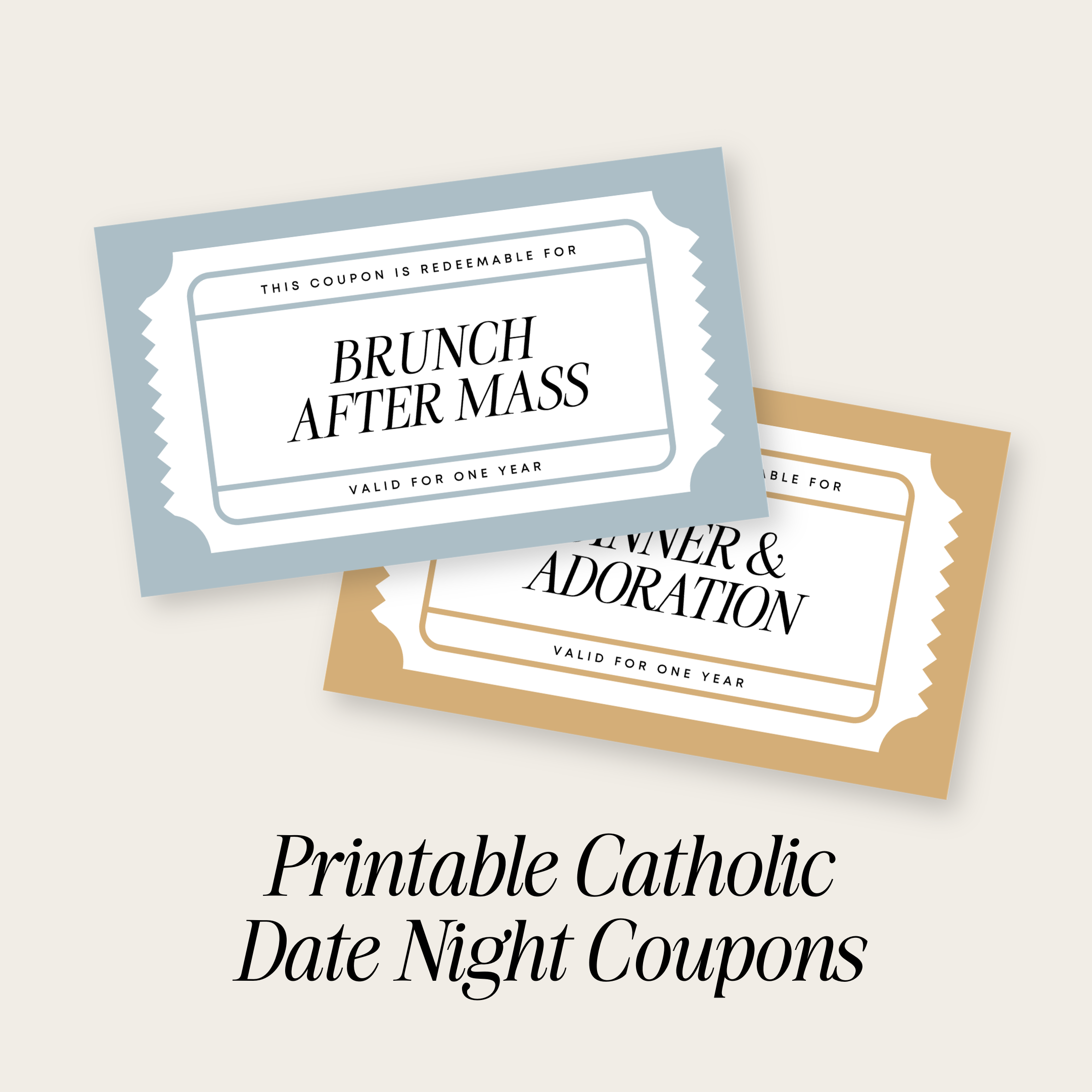 Printable Catholic Date Night Coupons (PDF Download)