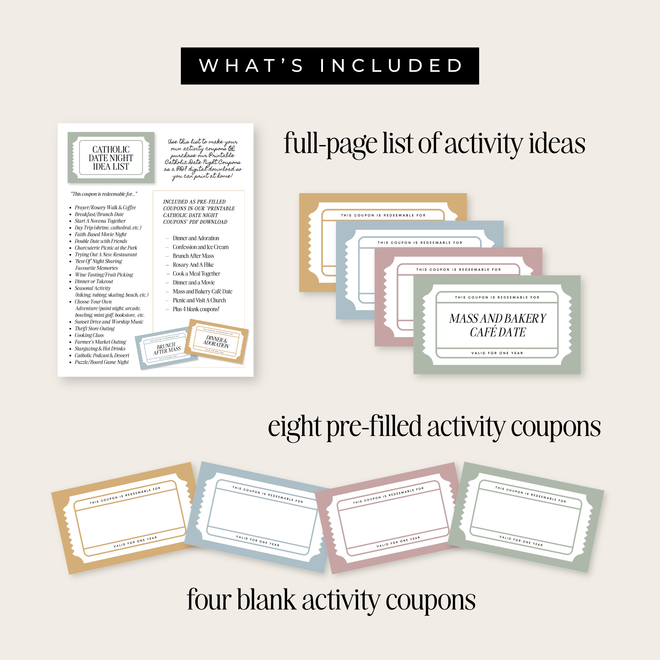 Printable Catholic Date Night Coupons (PDF Download)