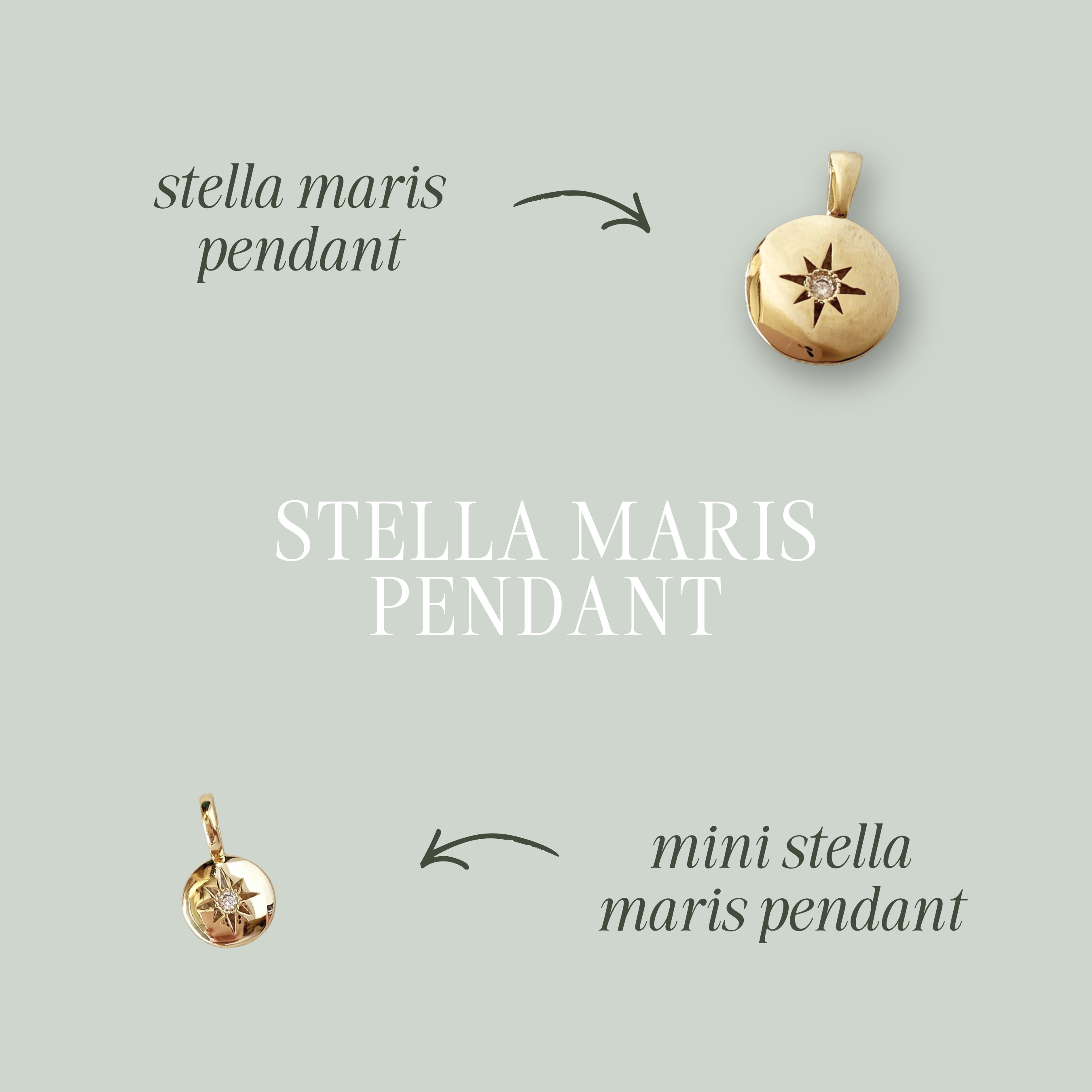 18k Gold-Filled Stella Maris Pendant (Pendant Only)