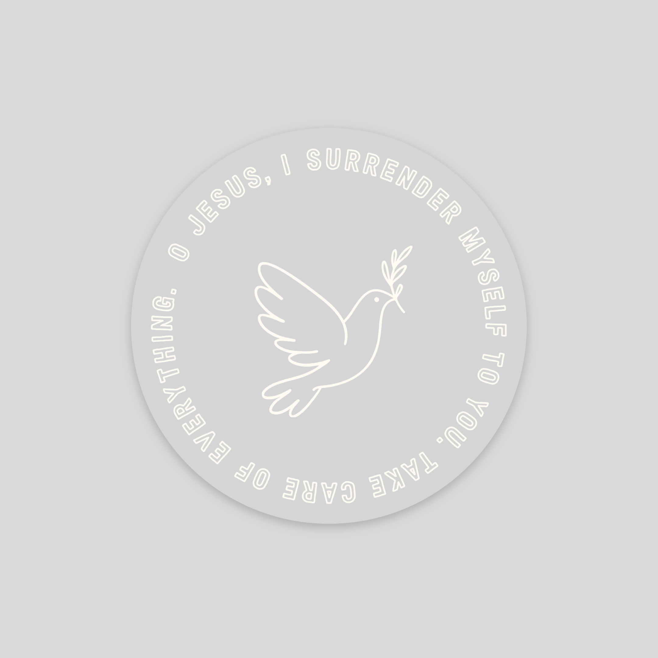‘O Jesus, I Surrender’ Clear Vinyl Sticker