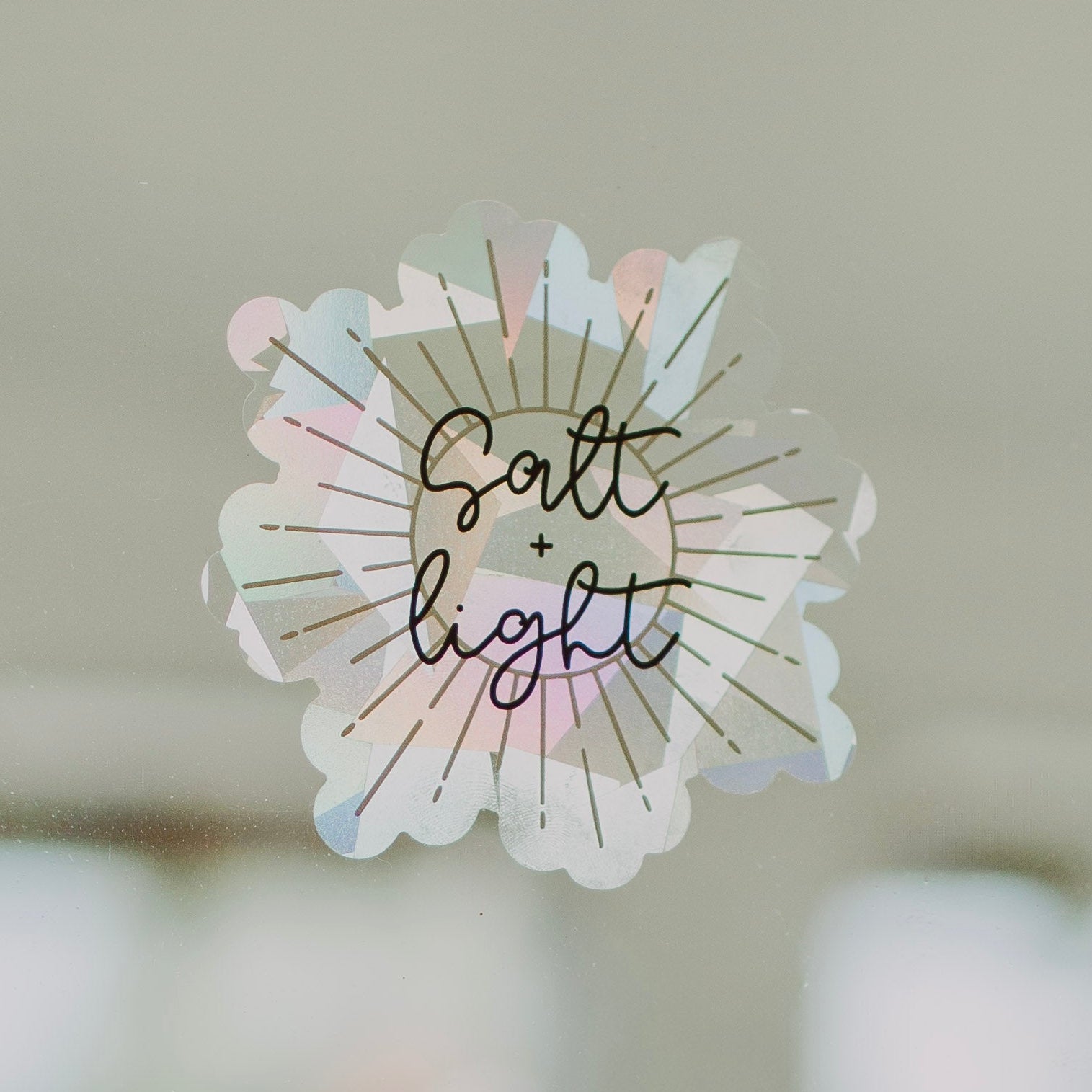 'Salt + Light' Suncatcher Sticker