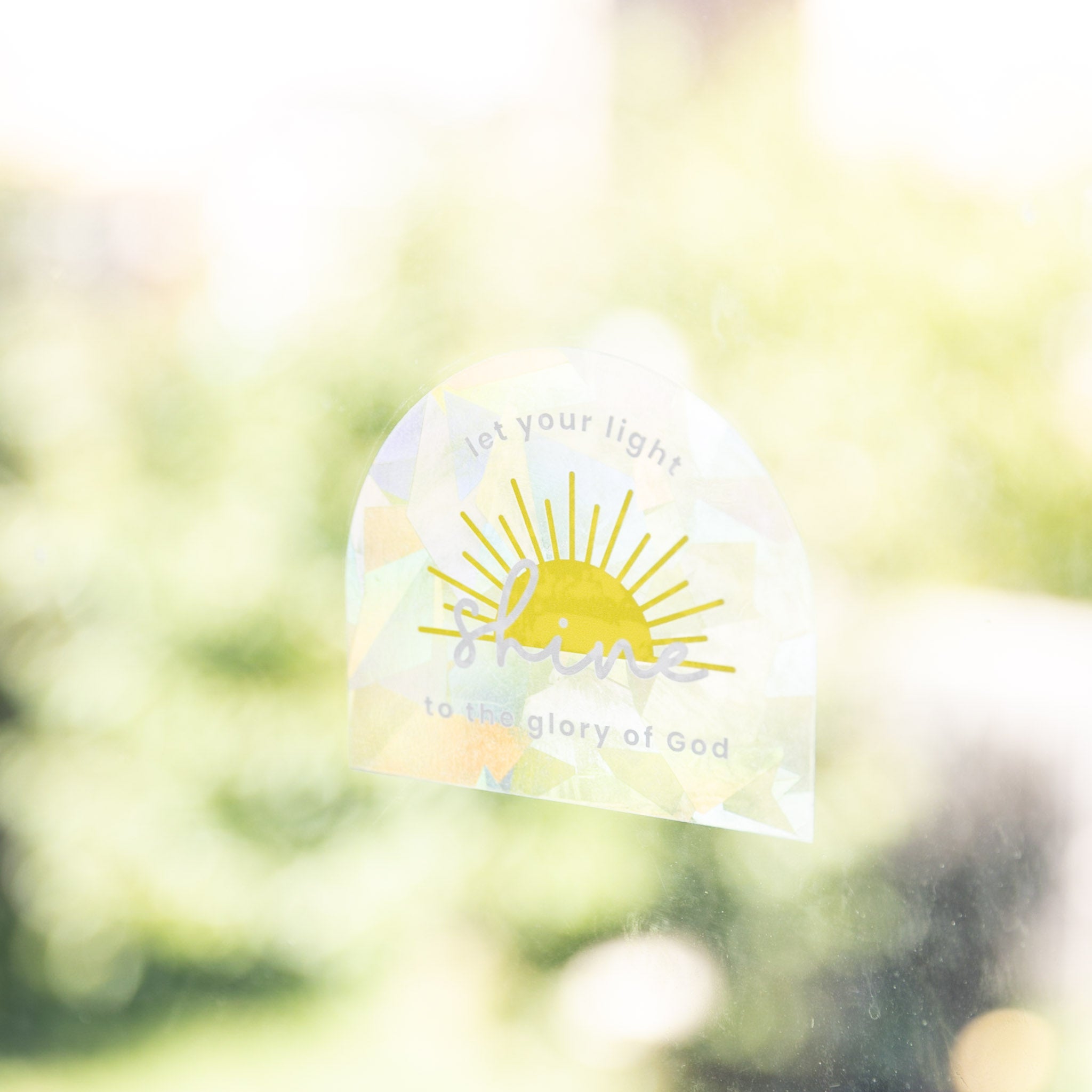 'Let Your Light Shine' Suncatcher Sticker