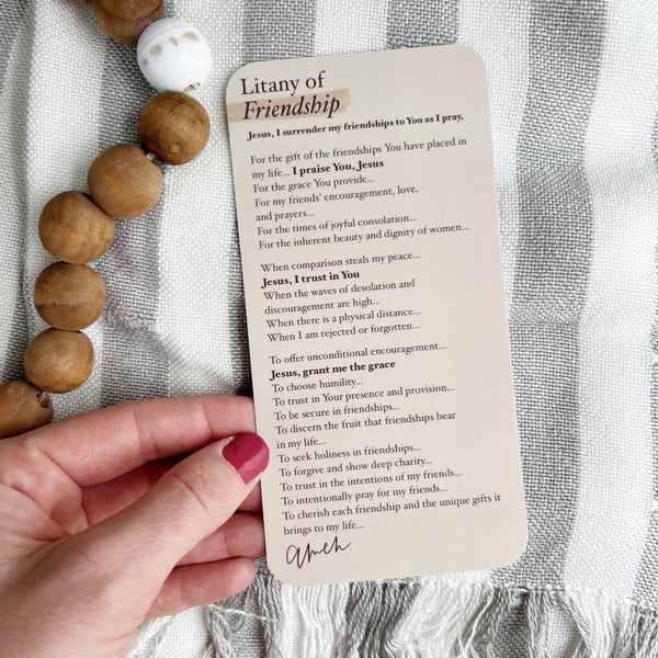 *COMING SOON* ‘Litany of Friendship’ Prayer Card