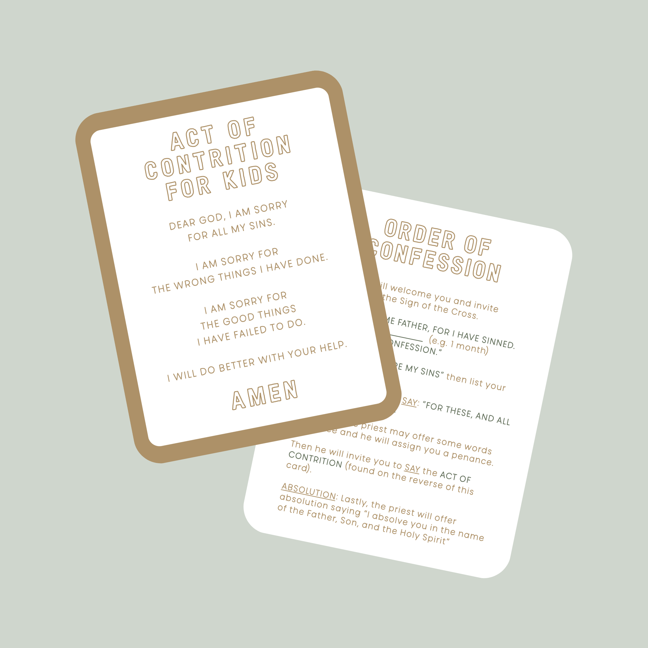 Catholic Prayer Card Collection For Kids