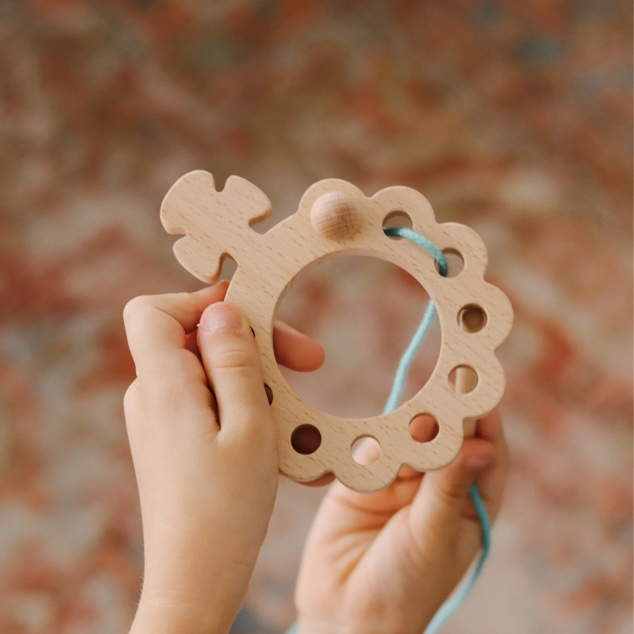 Decade Rosary Wooden Lacing Toy
