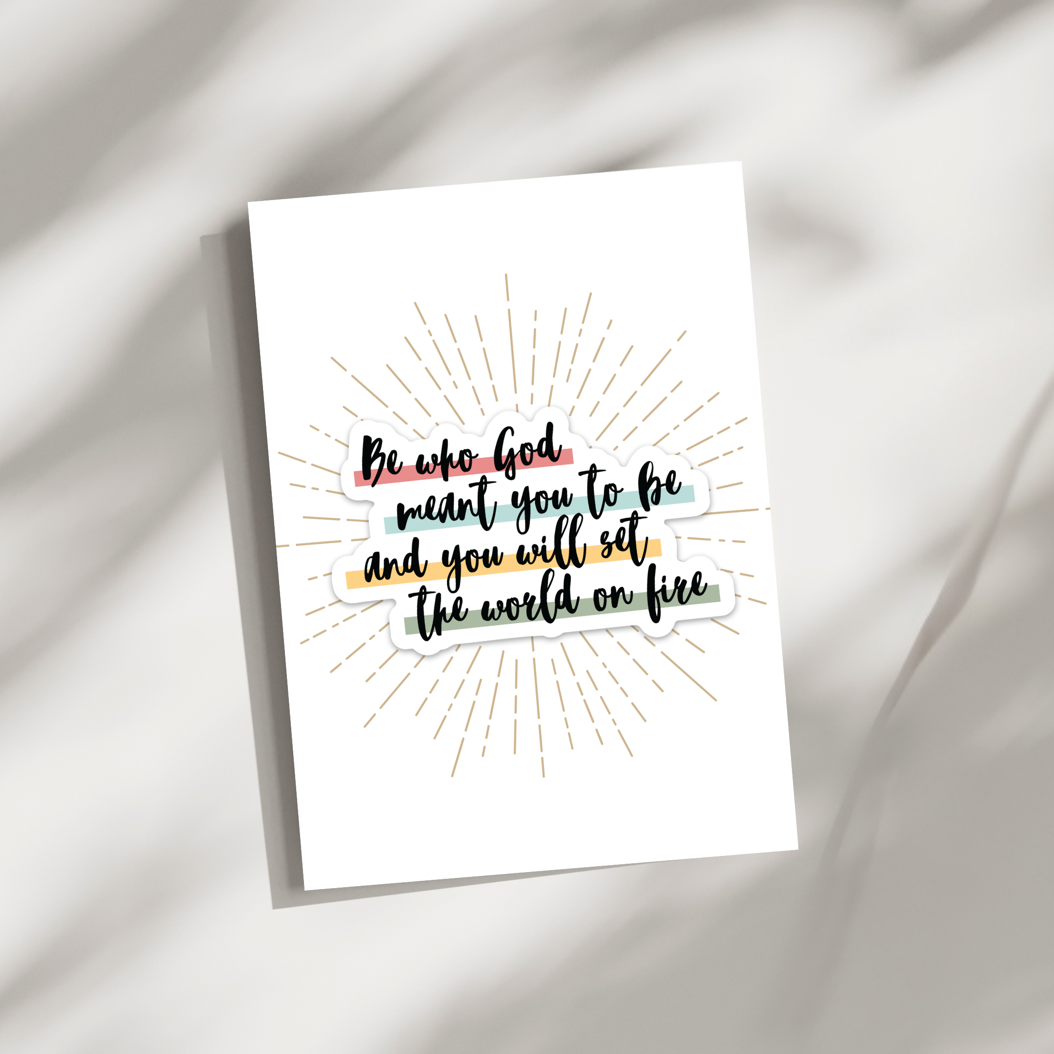 ‘Be Who God Meant You To Be' Sticker Card