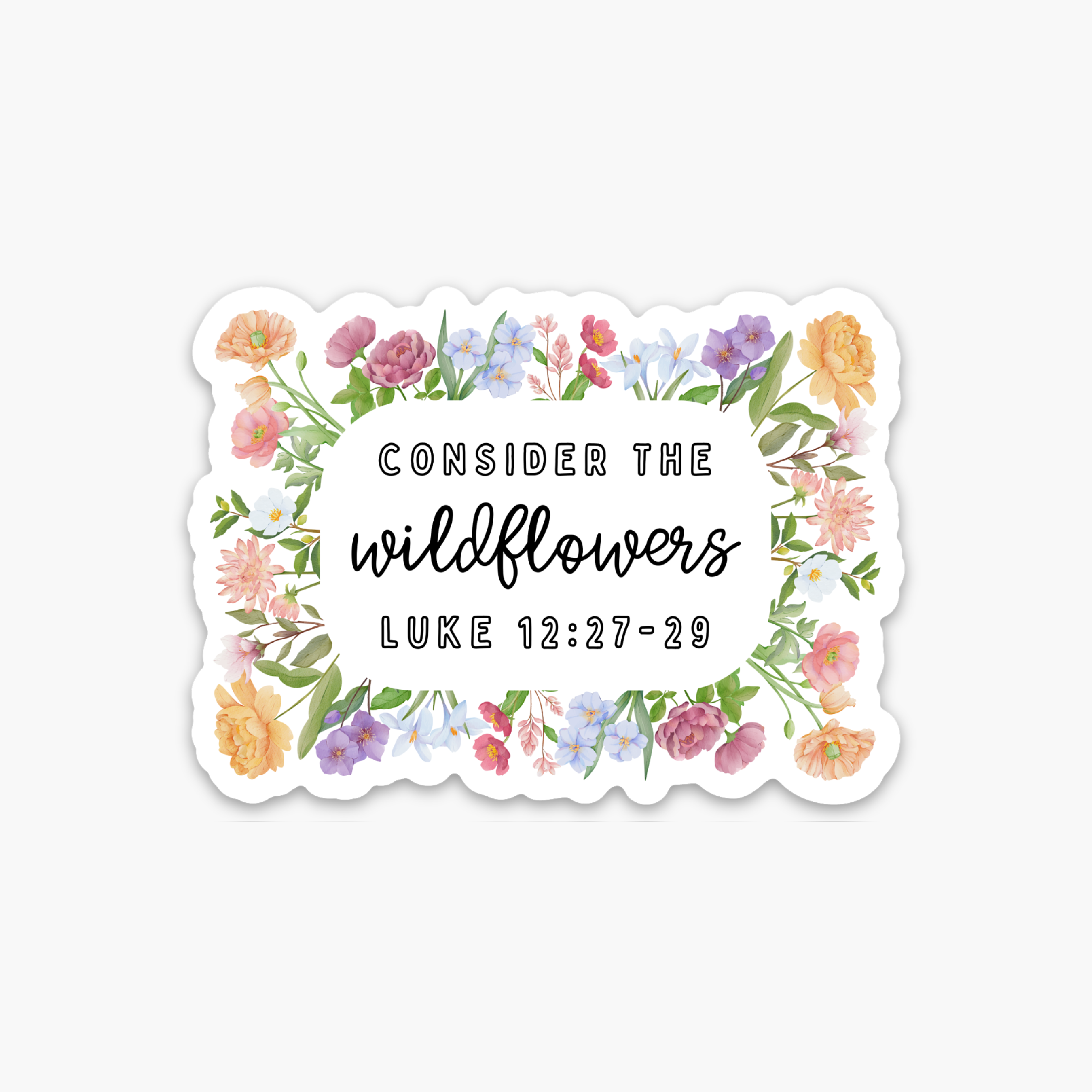‘Consider The Wildflowers’ Vinyl Sticker