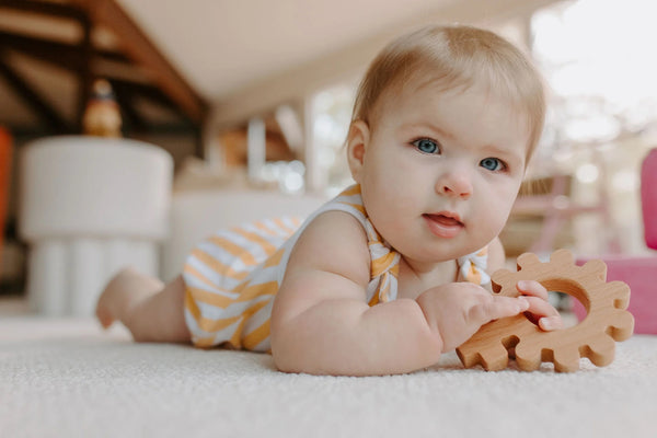 Baby’s First Rosary’ Wooden Teething Rattle