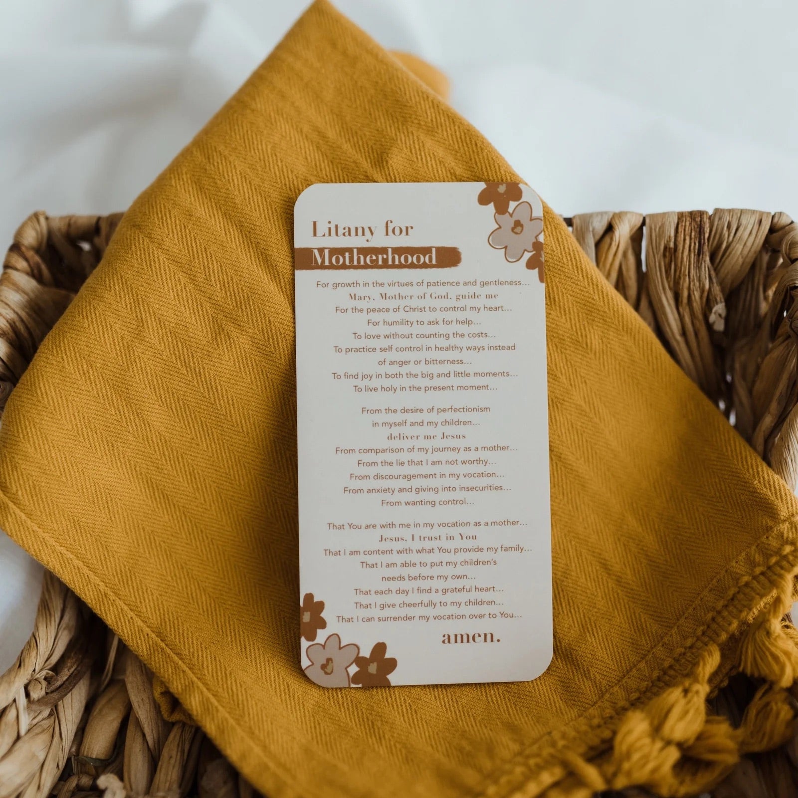 ‘Litany For Motherhood’ Prayer Card
