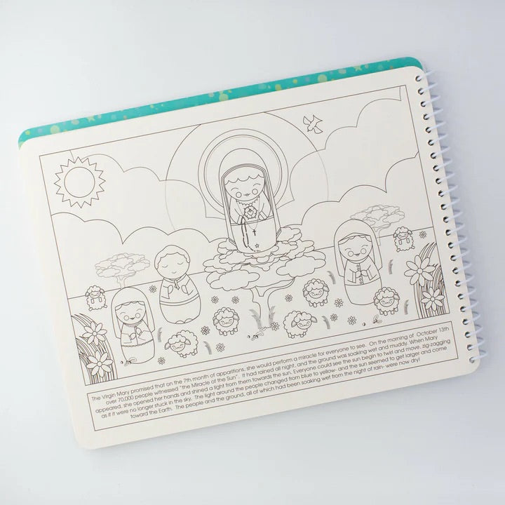 Saintly Scenes Reusable Sticker and Colouring Book