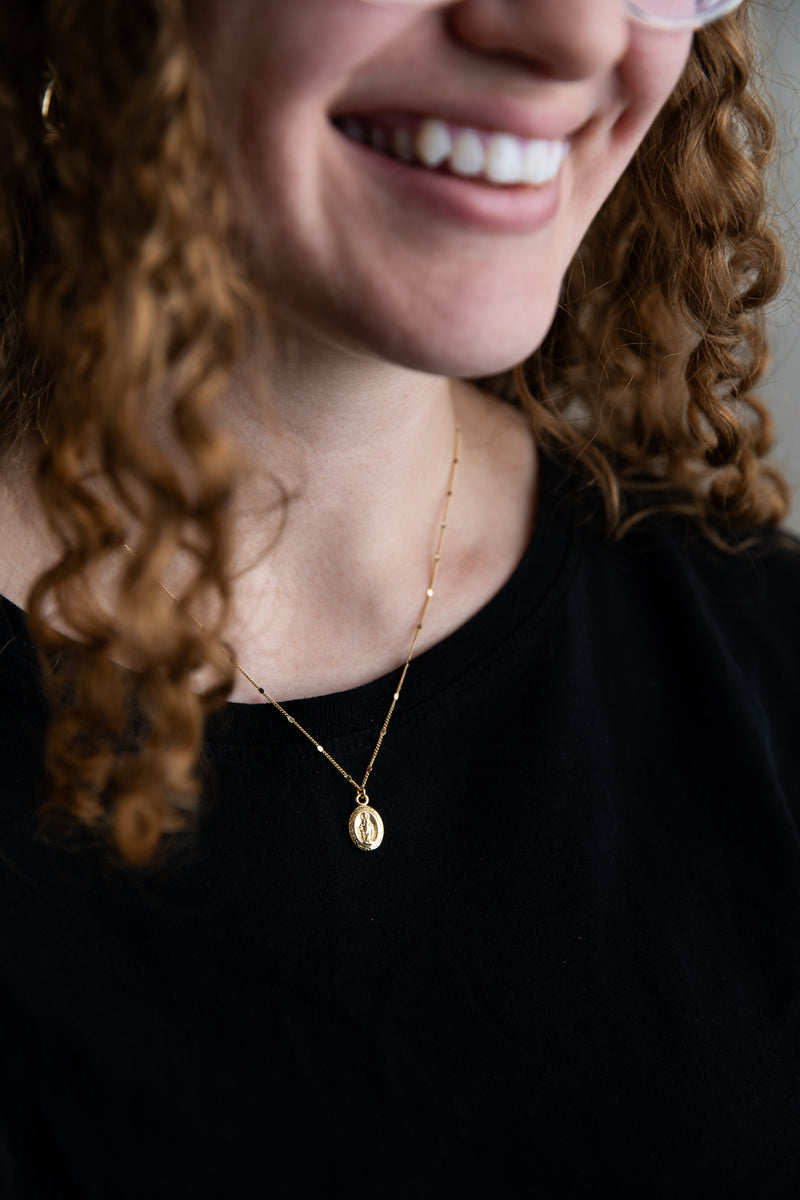 Signature Mini Miraculous Medal Necklace // 18k Gold-Filled