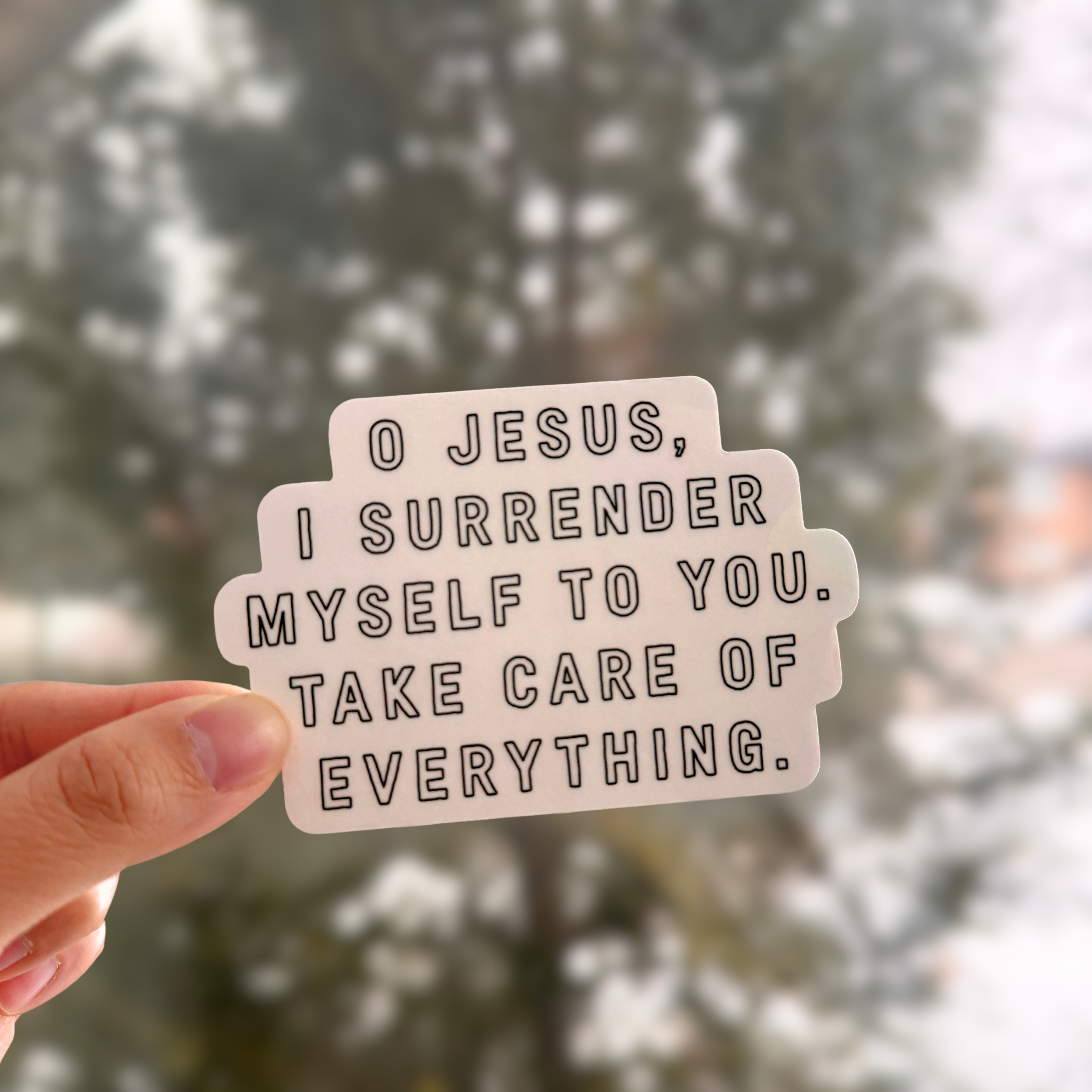 'Jesus I Surrender' Suncatcher Sticker
