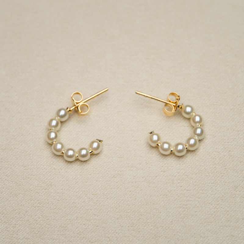 Petite Pearl Earrings // 18k Gold-Filled