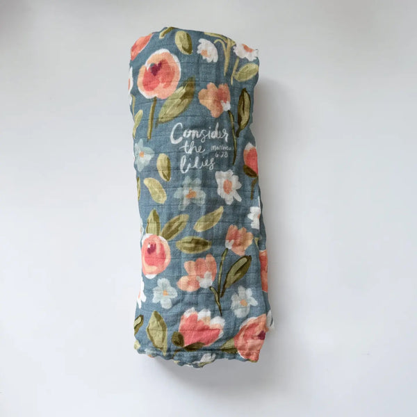 Consider The Lilies Catholic Baby Swaddle