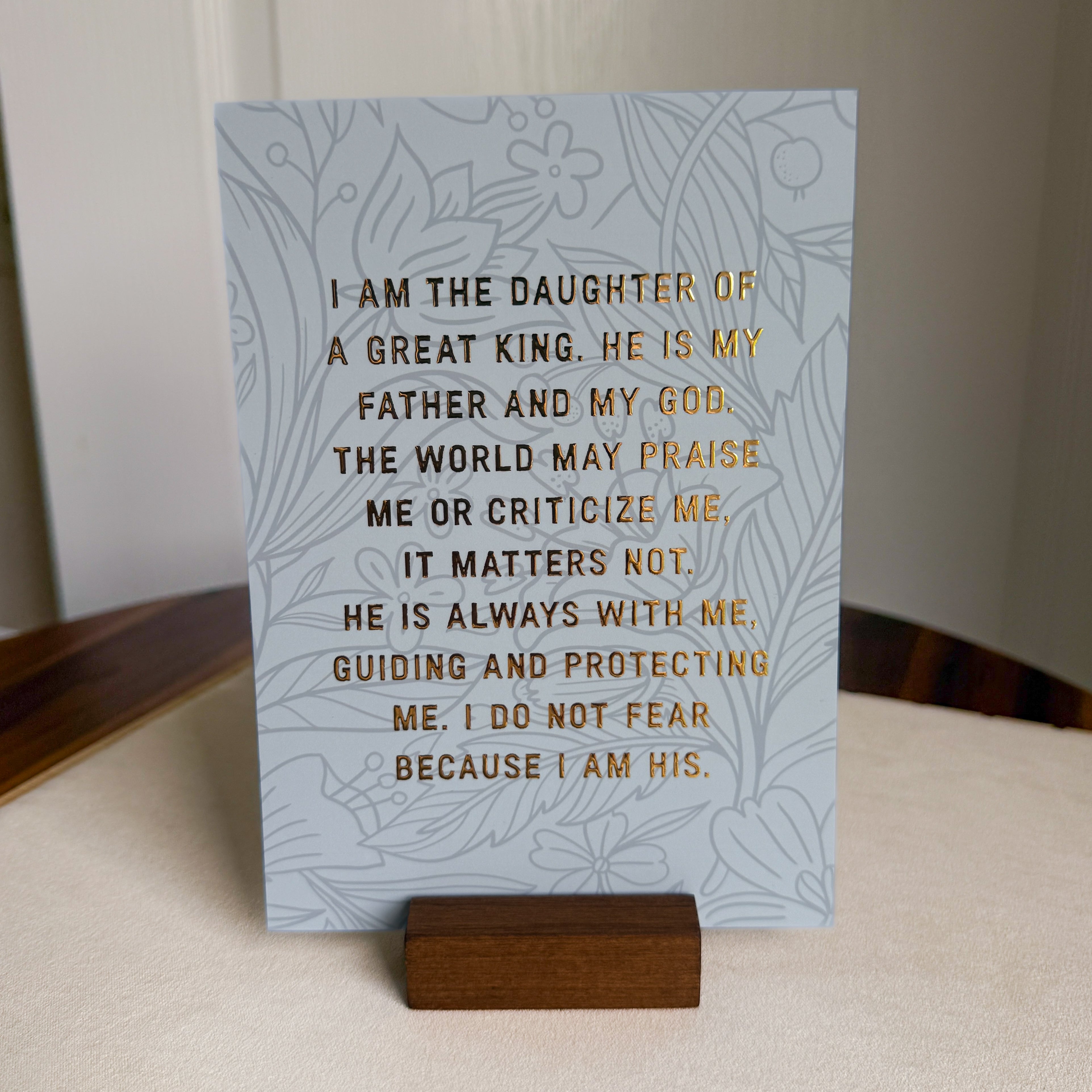 ‘Daughter Of A Great King’ 2-in-1 Gold-Foil Print and Greeting Card