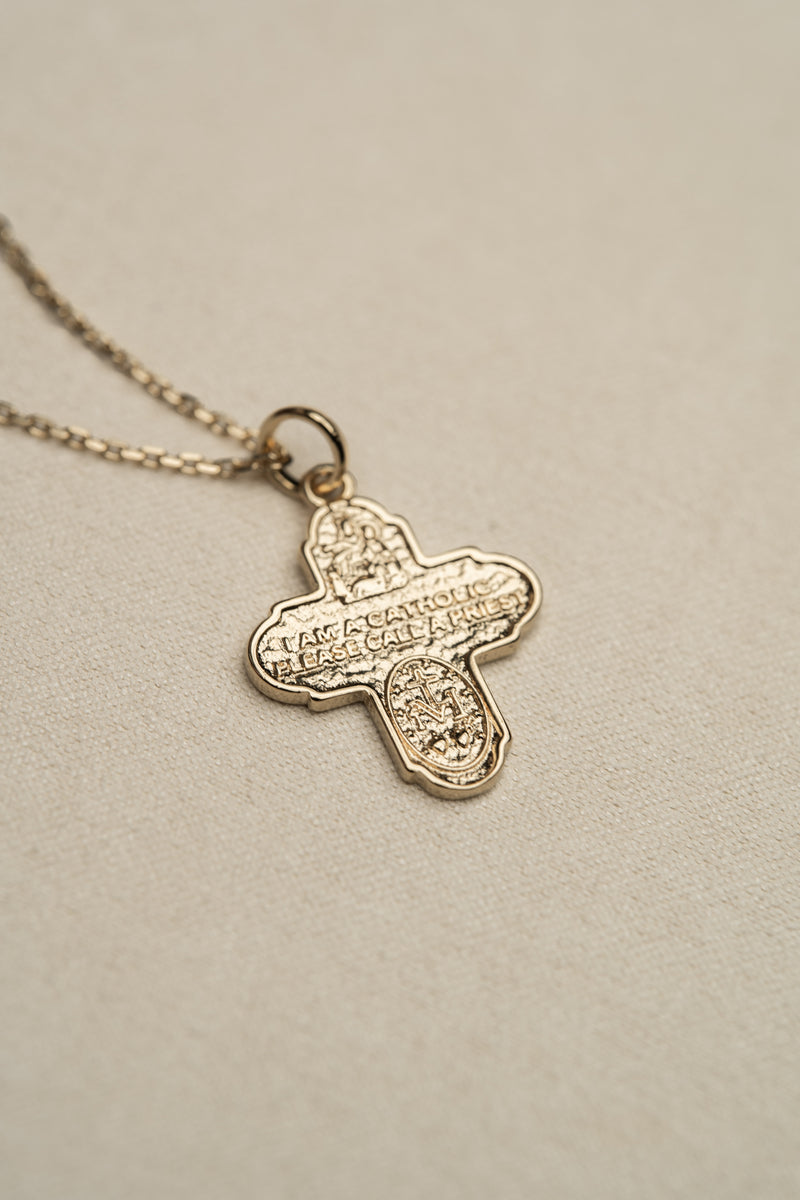 Four-Way Cross Necklace // 18k Gold-Filled