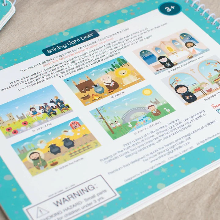 Saintly Scenes Reusable Sticker and Colouring Book