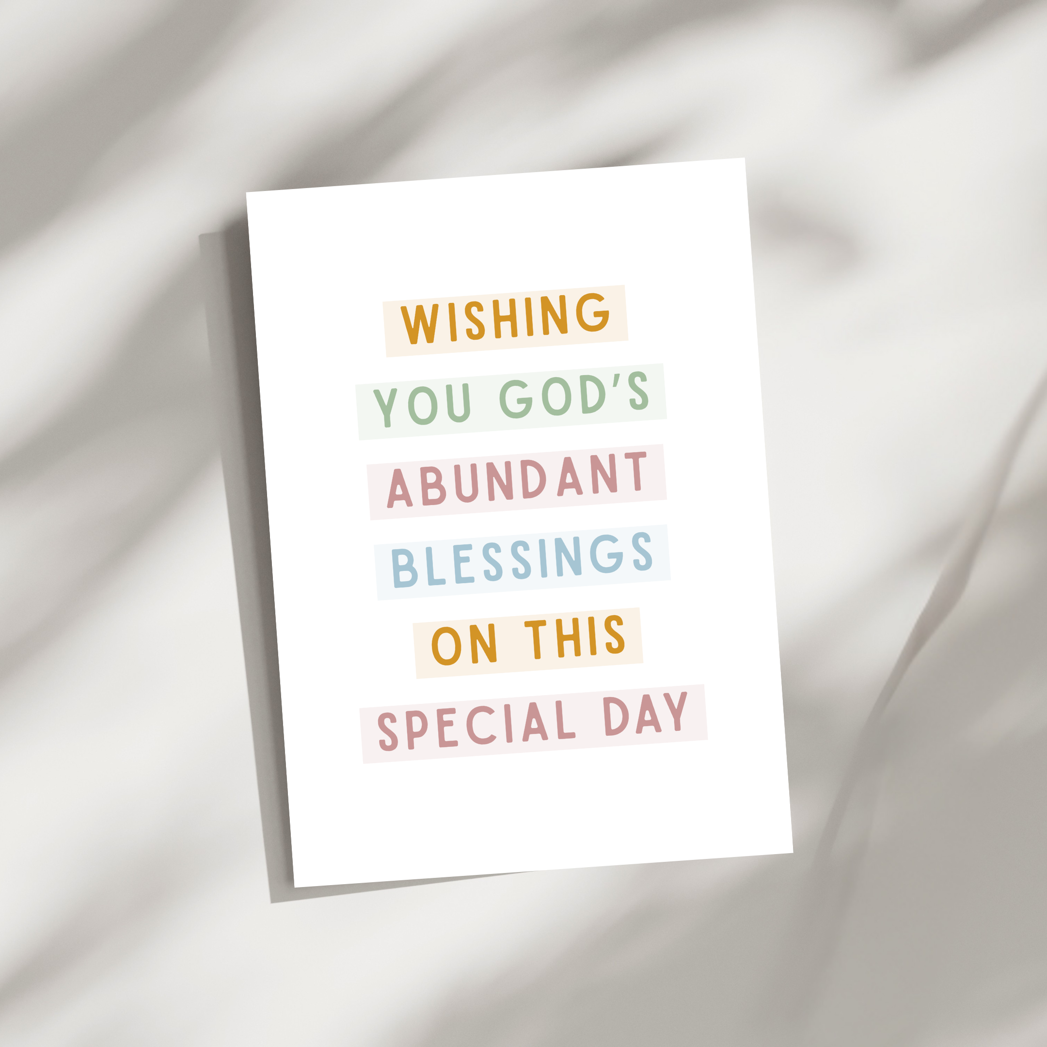 ‘Abundant Blessings’ Folded Greeting Card