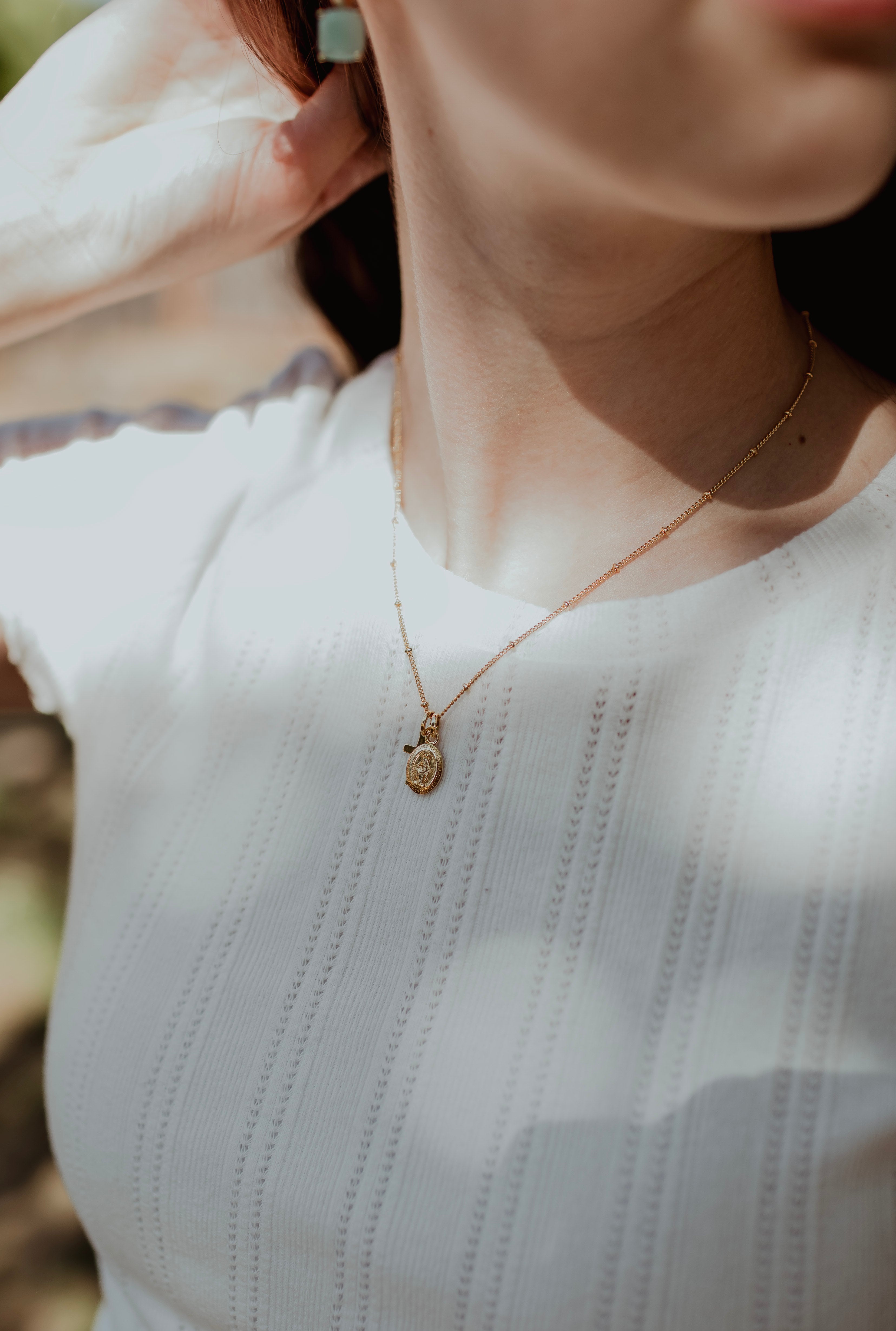 Mini Cross + Miraculous Medal Necklace // 18k Gold-Filled