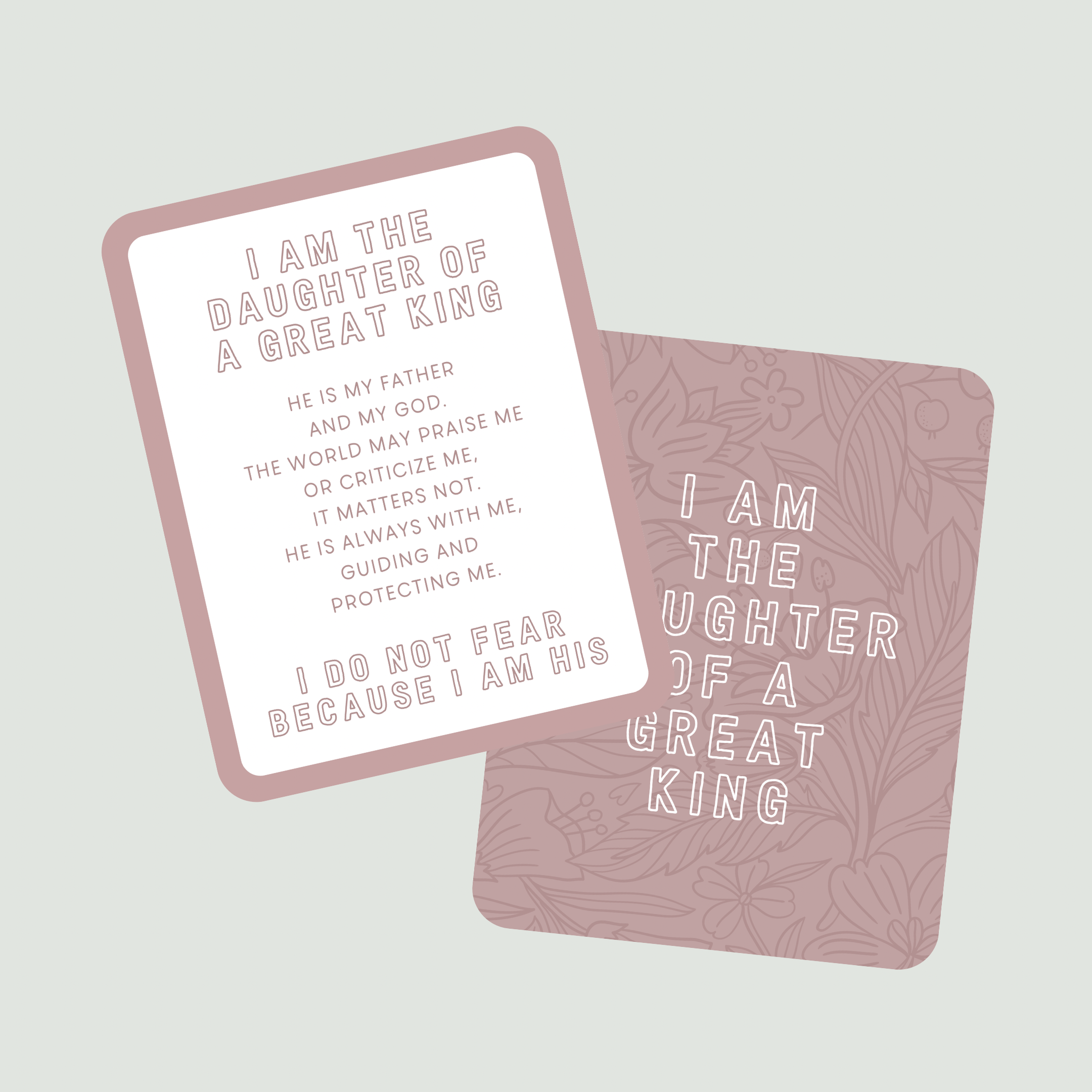 Rose Pink ‘Daughter Of A Great King’ Affirmation Card