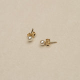 Mini Pearl Earrings // 18k Gold-Filled