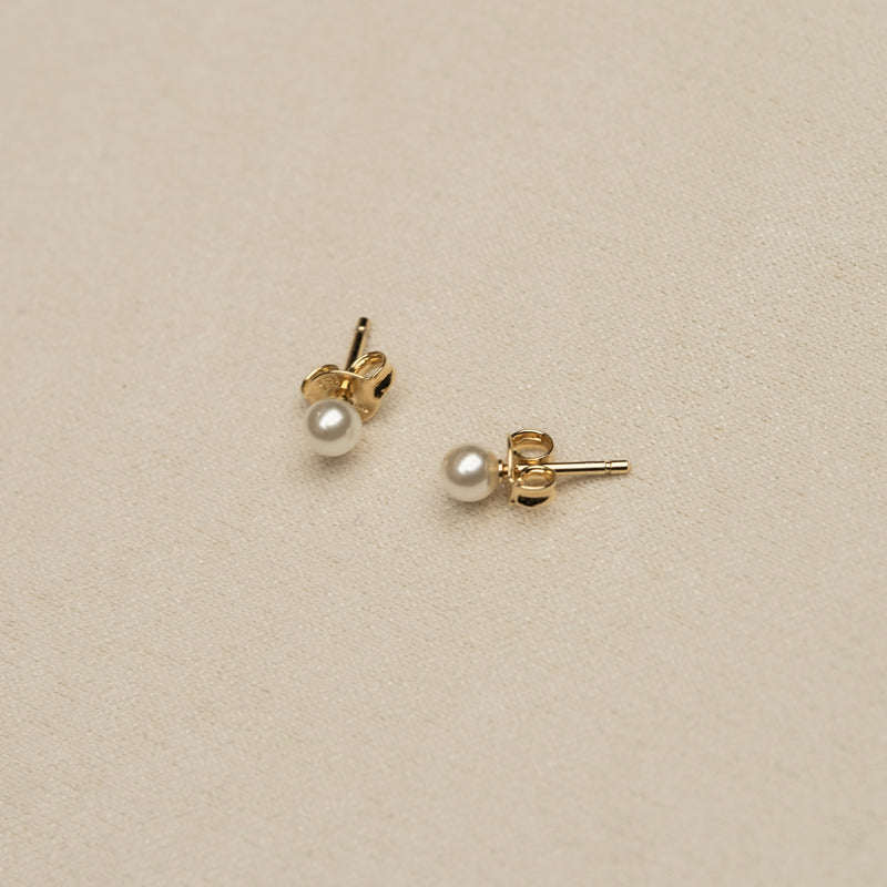 Mini Pearl Earrings // 18k Gold-Filled